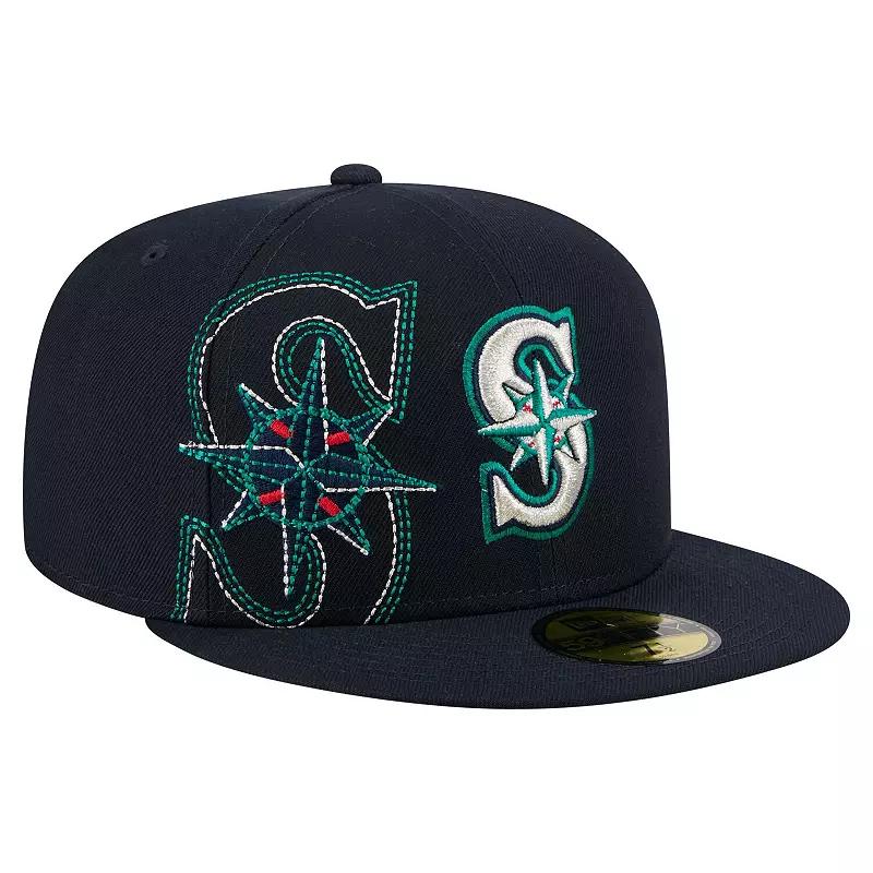 Men's New Era Navy Seattle Mariners Yarn Stitch 59FIFTY Fitted Hat, Size: 7 3/4, Blue Product Image