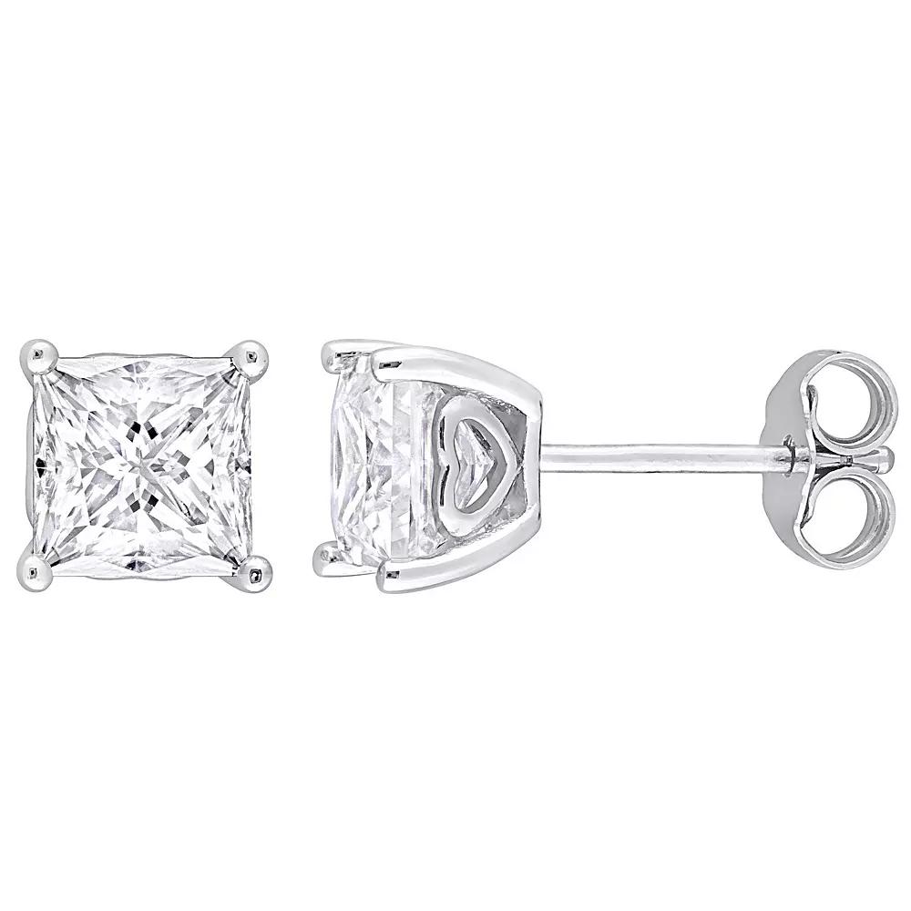 Stella Grace Sterling Silver 2-1/2 Carat T.W. Lab-Created Moissanite Square Stud Earrings, Women's Product Image