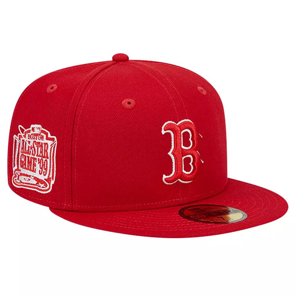 Men's New Era Red Boston Red Sox Logo 59FIFTY Fitted Hat, Size: 6 7/8 Product Image