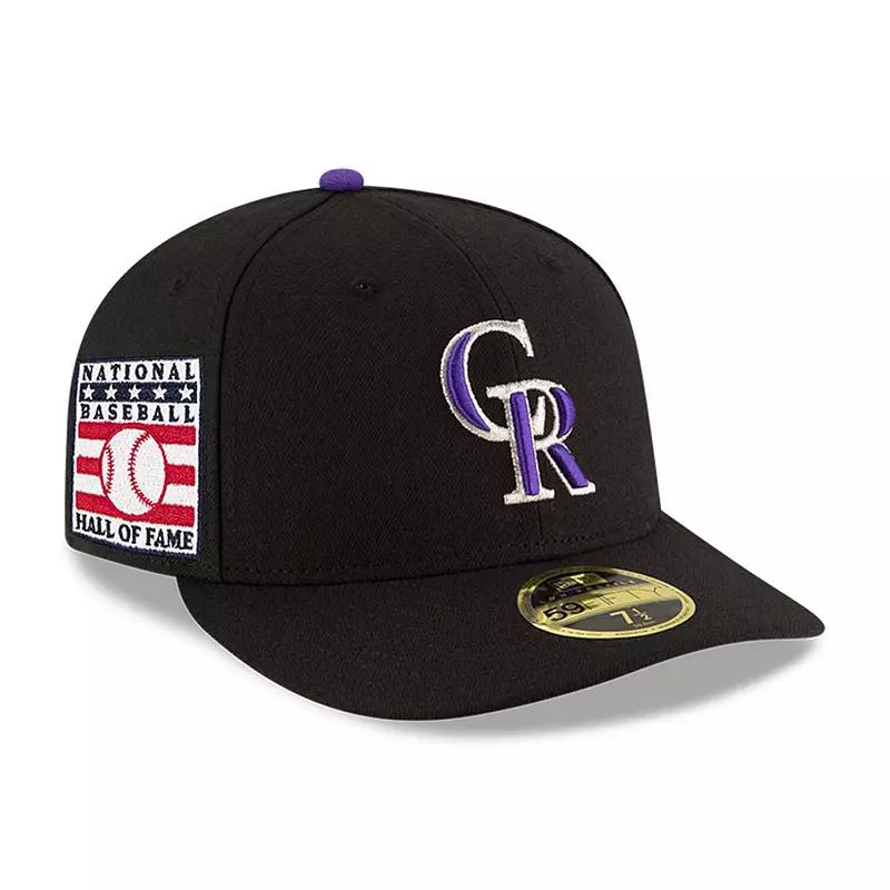 Men's New Era Black Colorado Rockies National Baseball Hall of Fame Low Profile 59FIFTY Fitted Hat,  Product Image