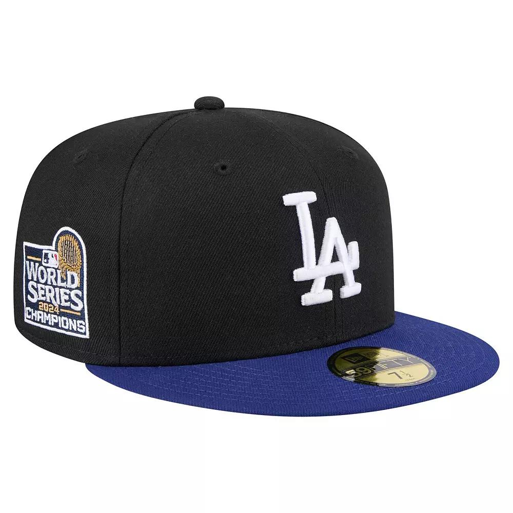 Men's New Era  Black Los Angeles Dodgers 2024 World Series Champions 59FIFTY Fitted Hat, Size: 7 7/8 Product Image