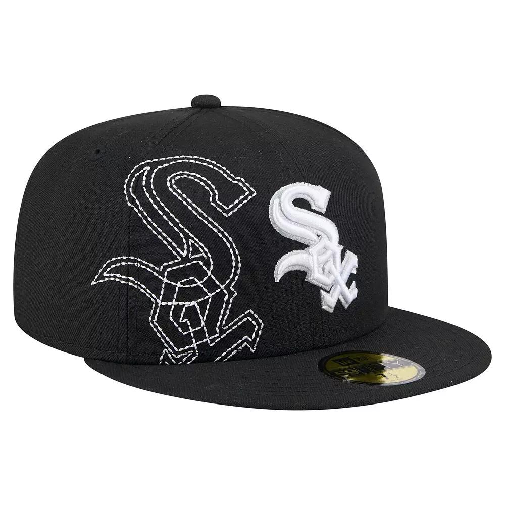 Men's New Era Black Chicago White Sox Yarn Stitch 59FIFTY Fitted Hat,  Product Image