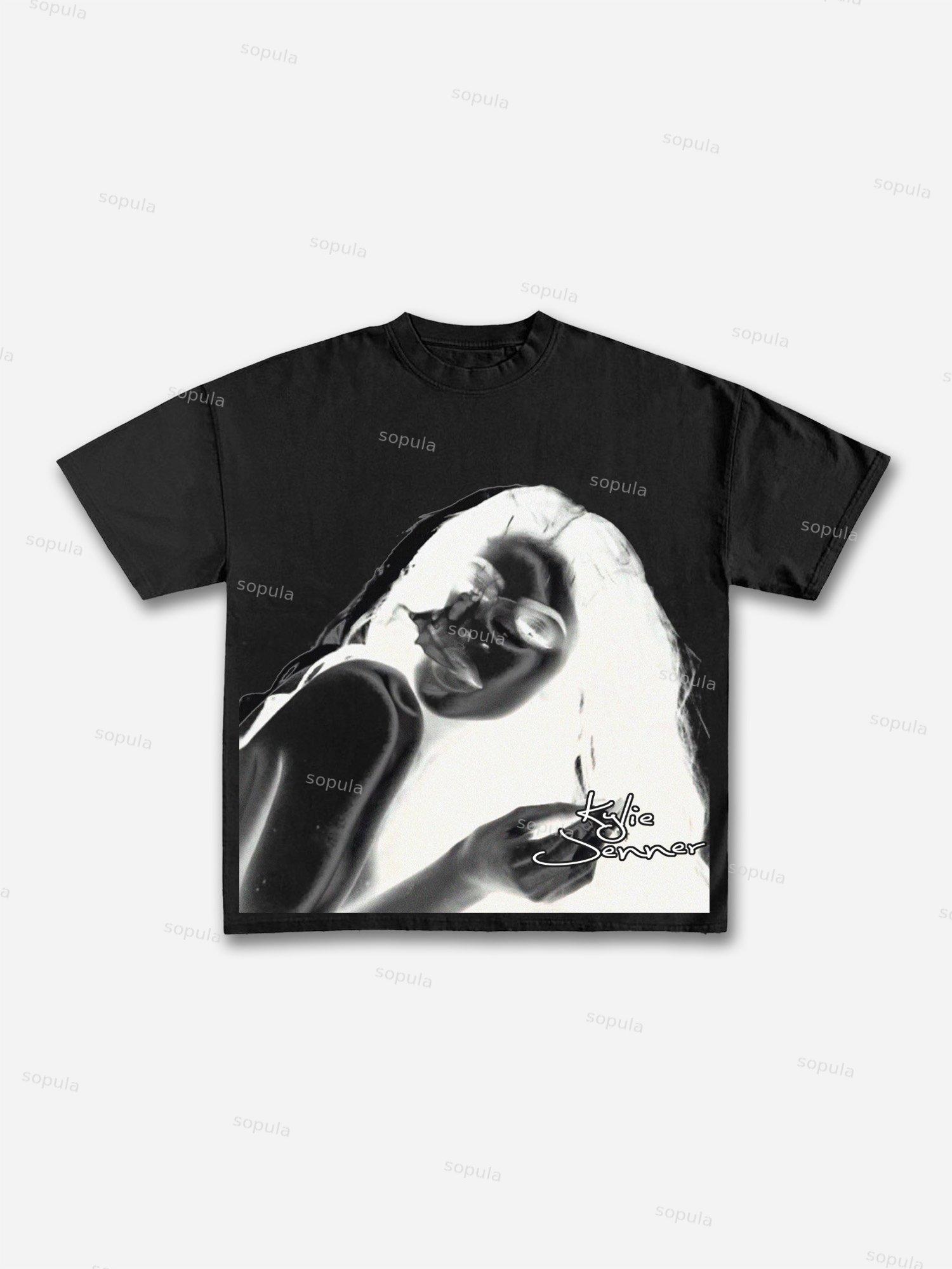 Do Not Disturb Mummy Print Cotton T-shirt Product Image