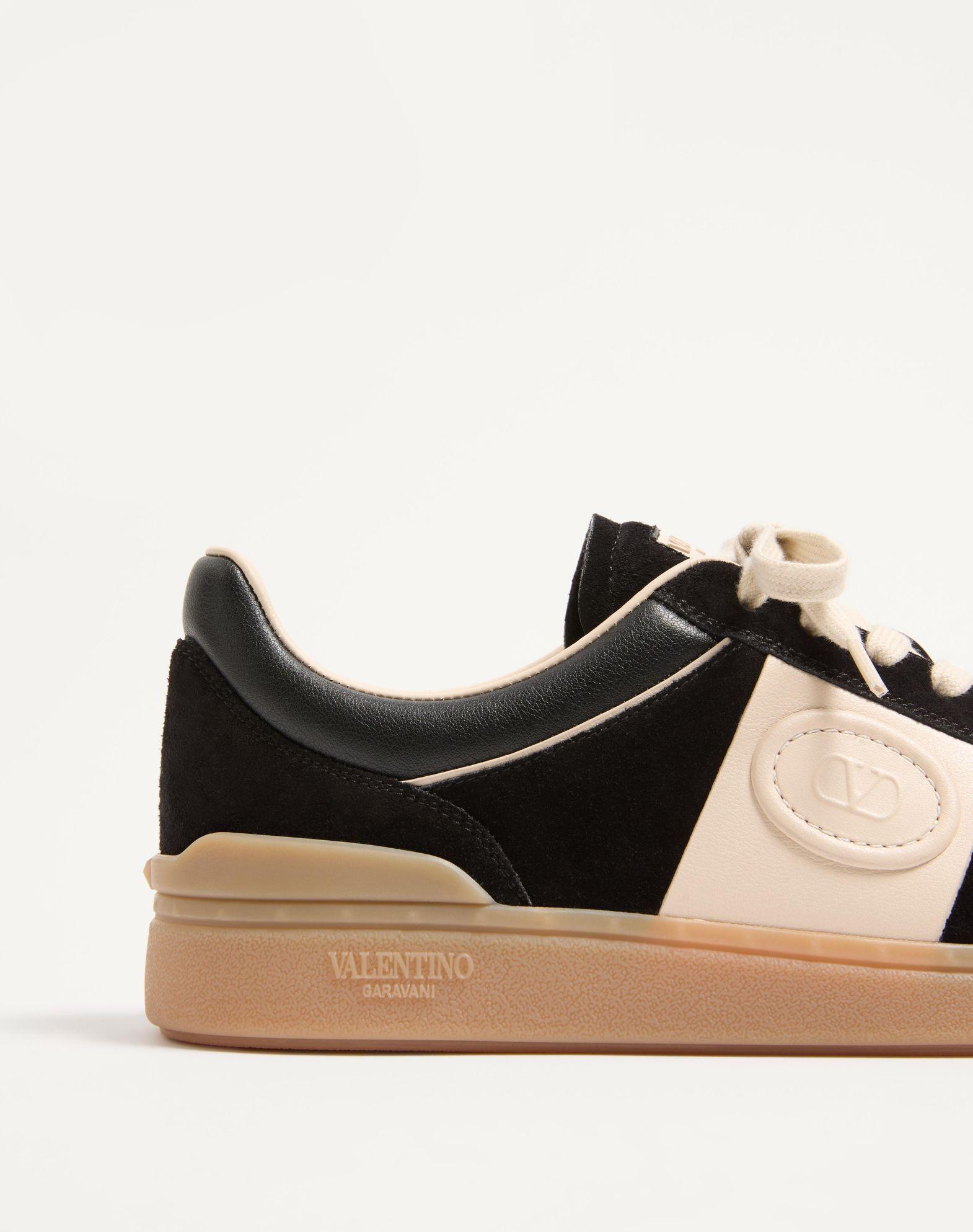 Upvillage Low Top Sneaker In Split Leather And Calfskin Nappa Leather Product Image