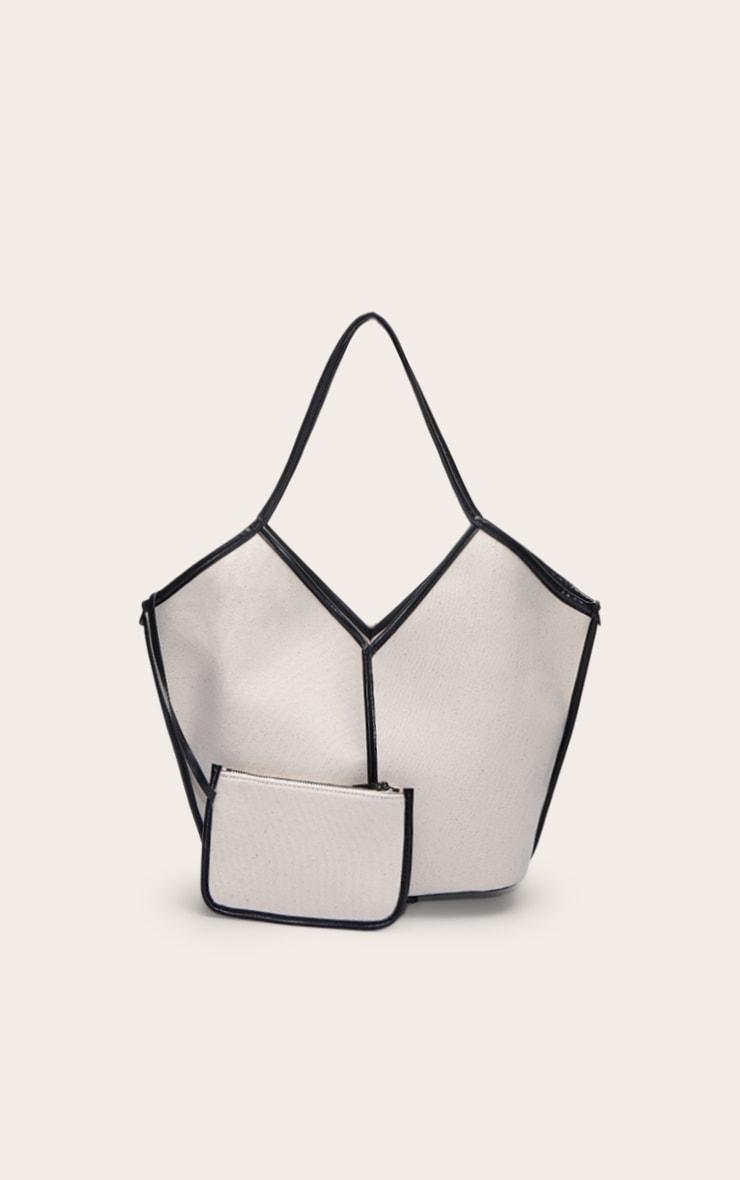 Natural Contrast Canvas Tote Bag Product Image