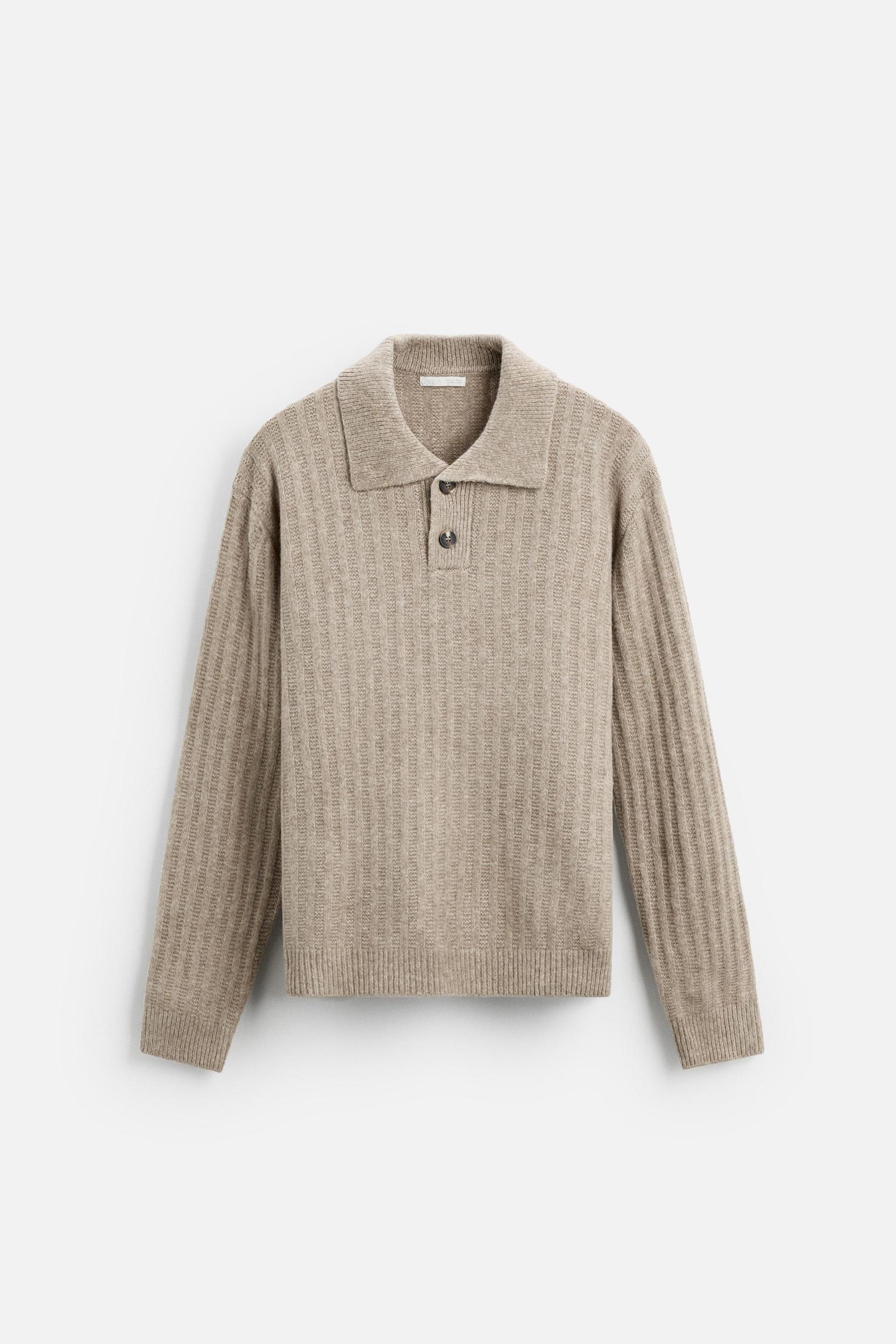 RIBBED KNIT POLO Product Image