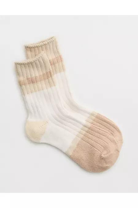 Aerie Colorblock Marled Crew Socks Women's Product Image