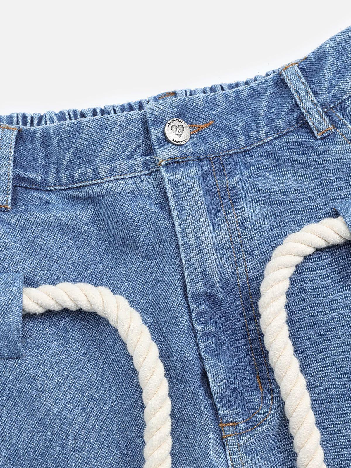 Aelfric Eden Super Baggy Drawstring Waist Jeans Product Image