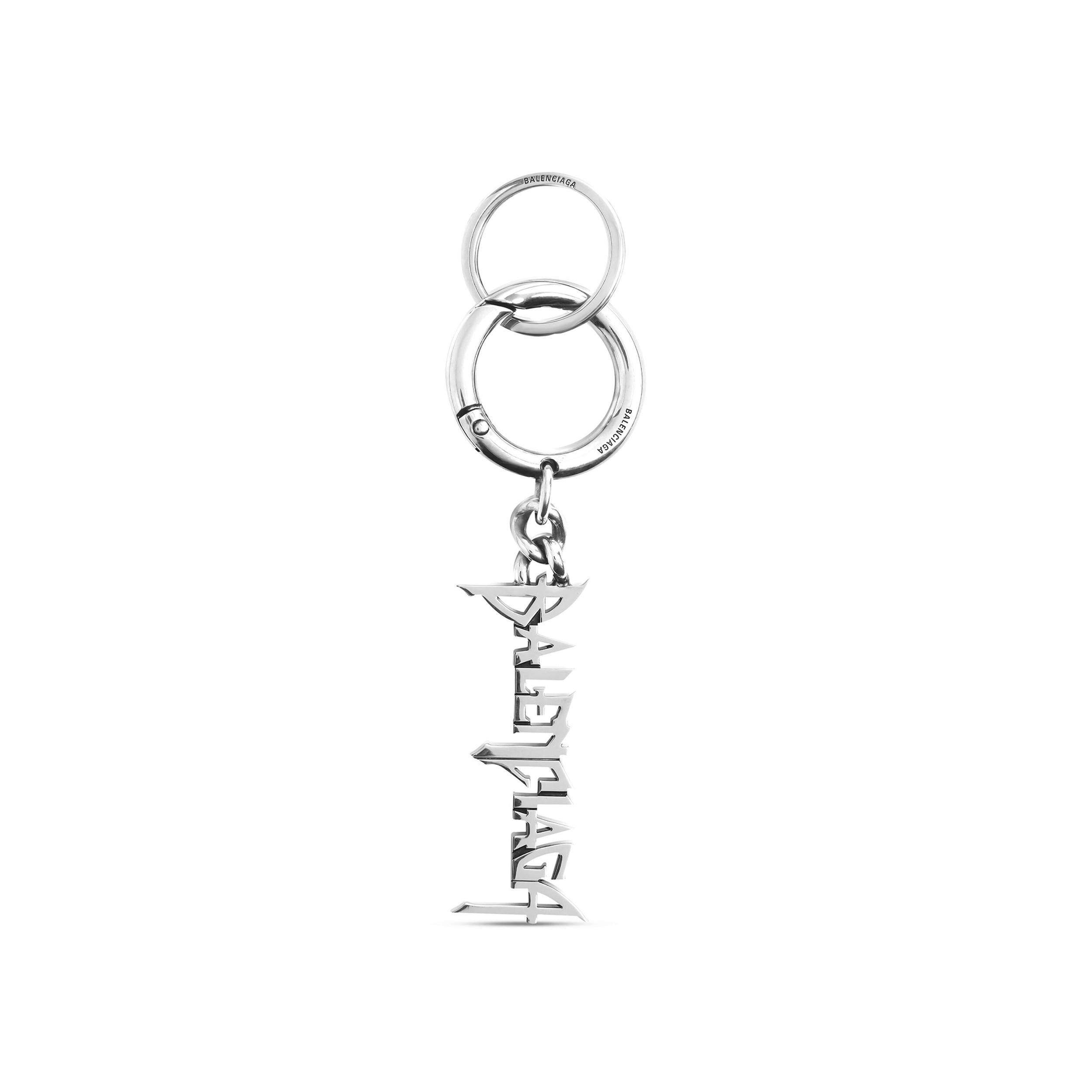 Typo Metal Keychain in Silver Product Image