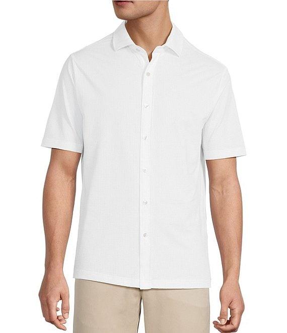 Hart Schaffner Marx Luxury Performance The Driver Short Sleeve Solid Button Front Shirt Product Image