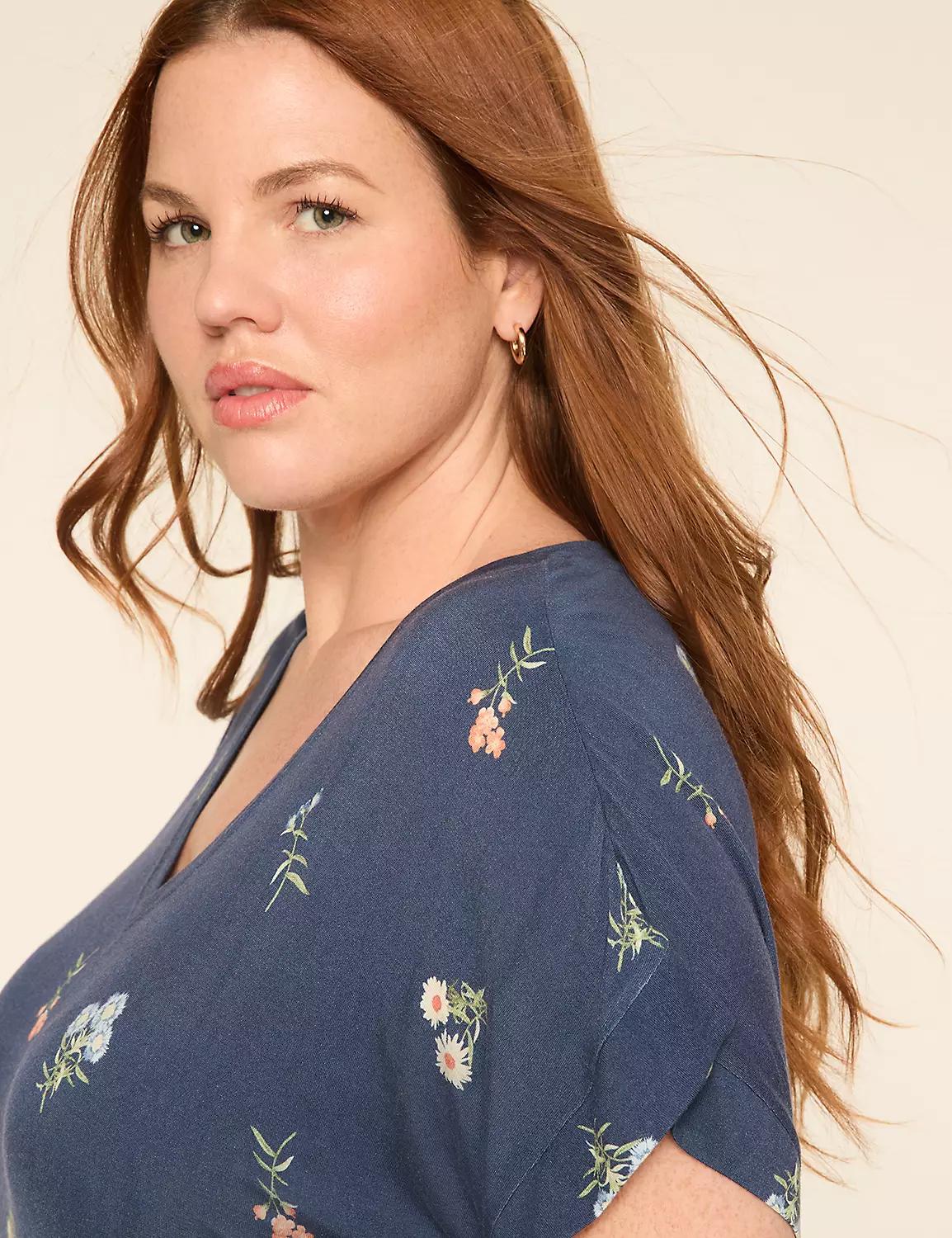 DreamFeel V-Neck Dolman-Sleeve Tee Product Image