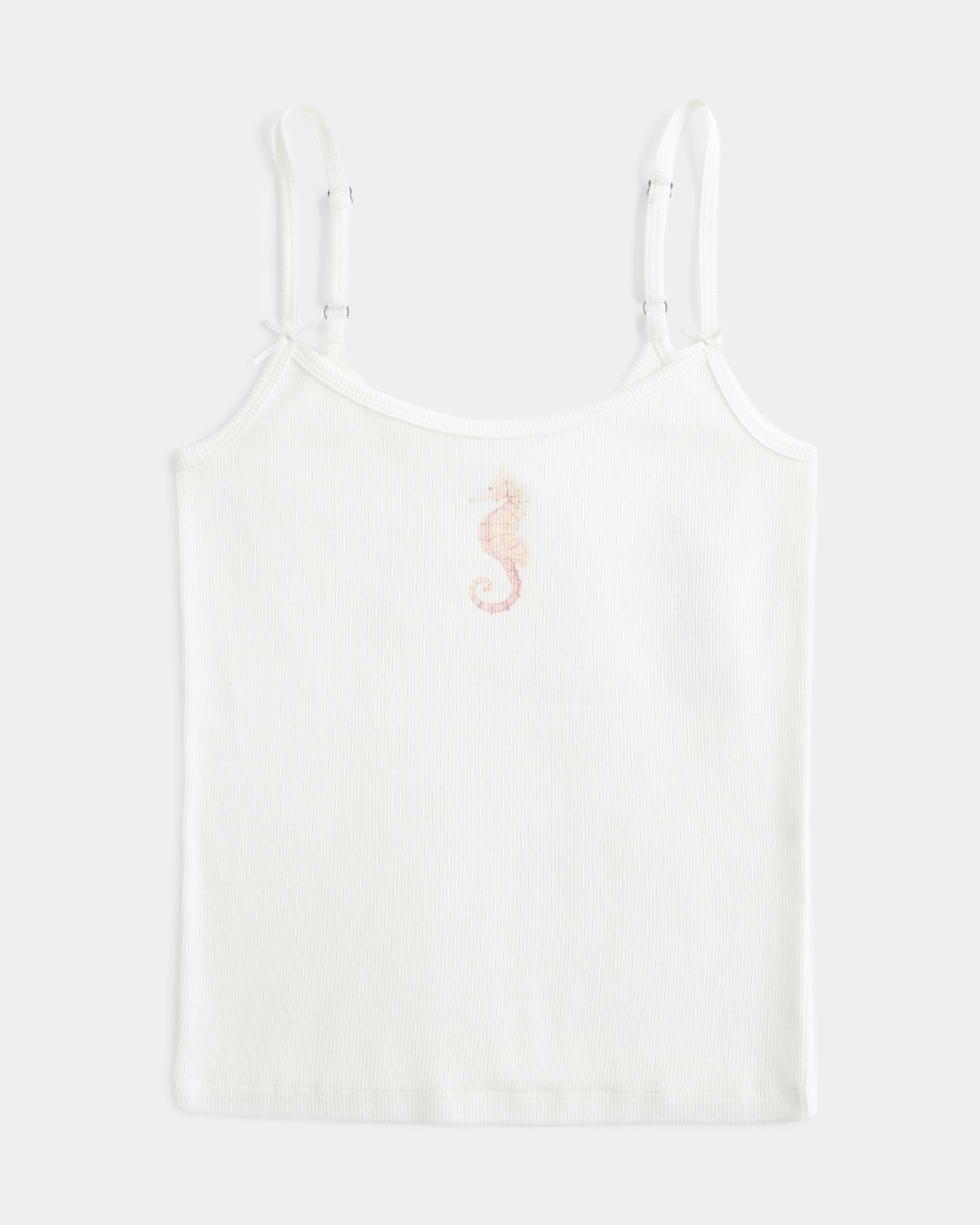 Ribbed Seahorse Graphic Cami Product Image