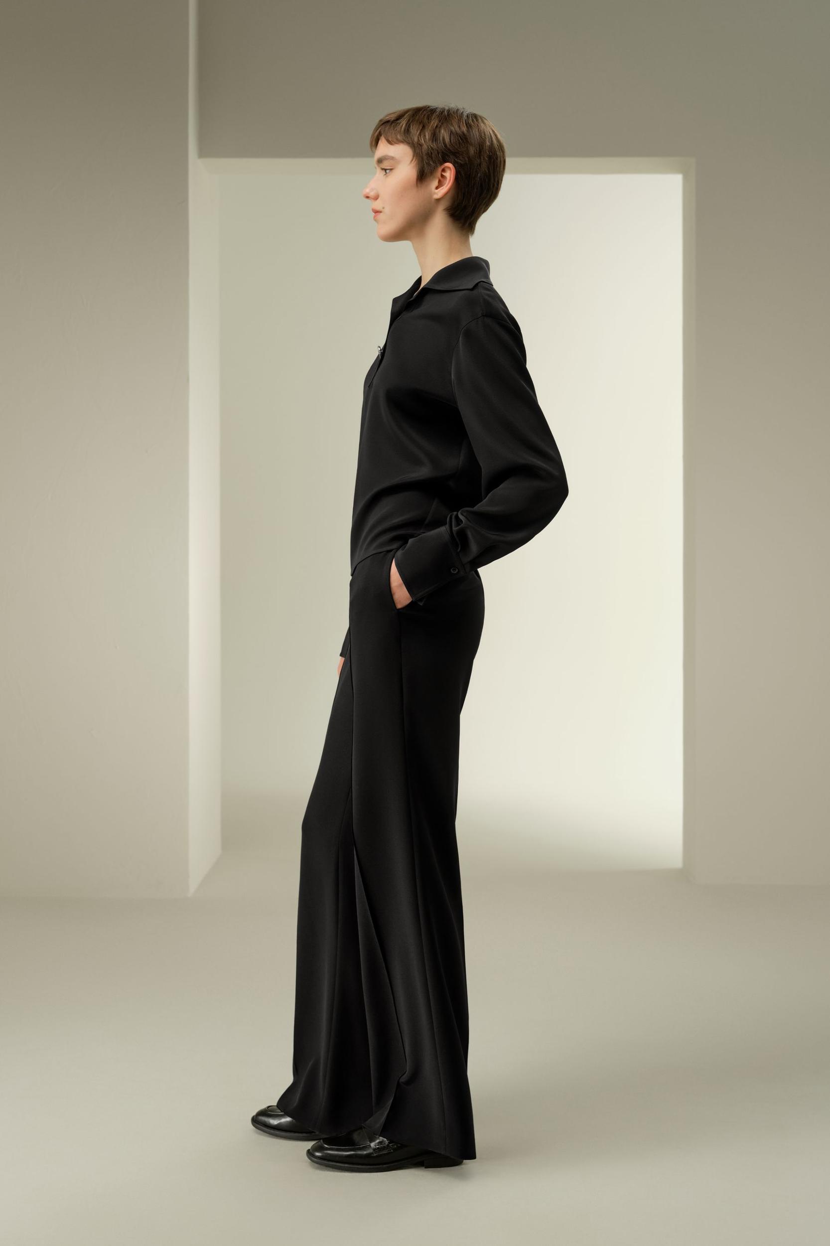 Luxury Stretch Silk Popover Blouse Product Image
