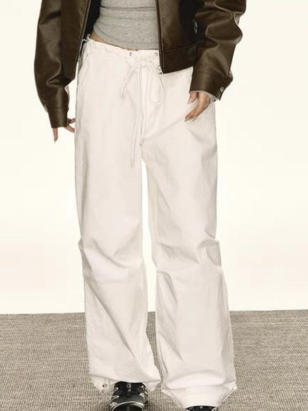 Vintage Low Rise Drawstring Cargo Pants Product Image