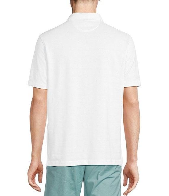 Cremieux Blue Label St. Tropez Collection Short Sleeve Solid Tonal Stripe Polo Shirt Product Image