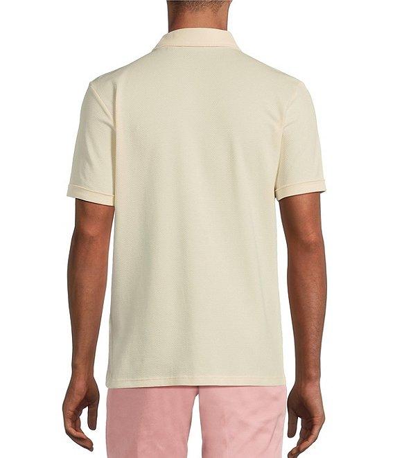 Murano From The Garden Collection Debossed Floral Print Short Sleeve Polo Shirt Product Image