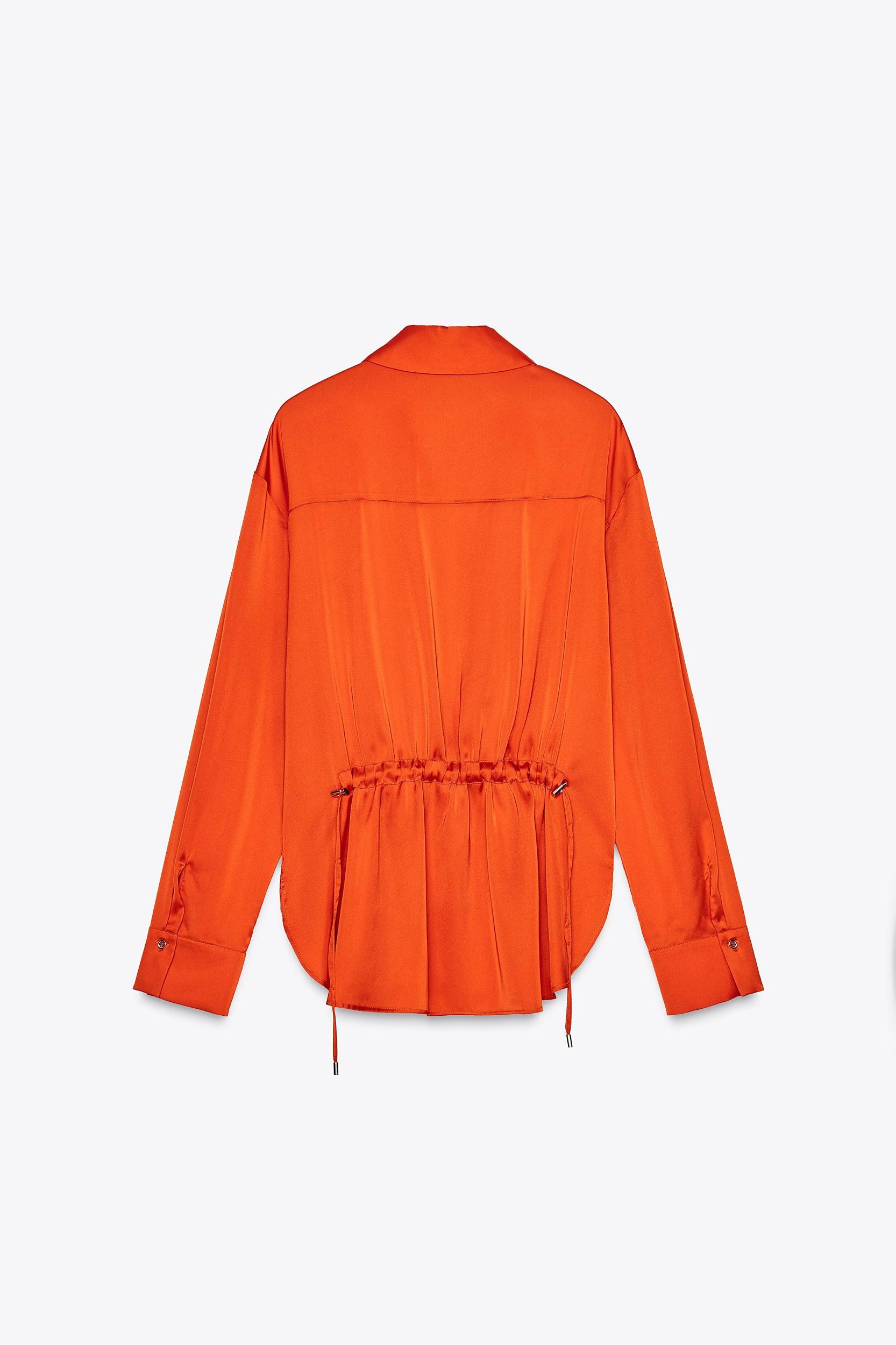 FLOWY SATIN EFFECT SHIRT Product Image