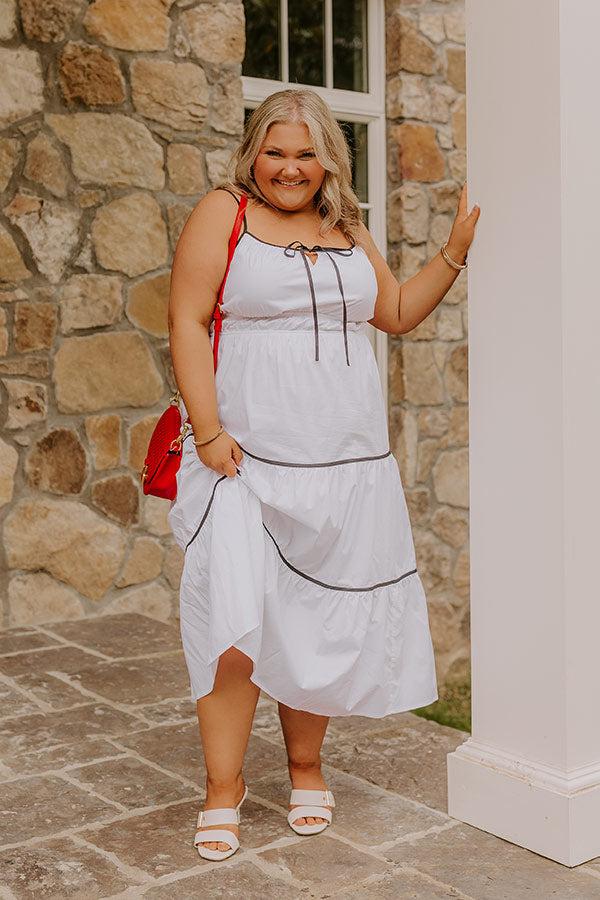 Coquette Moment Maxi Dress in White Curves Product Image