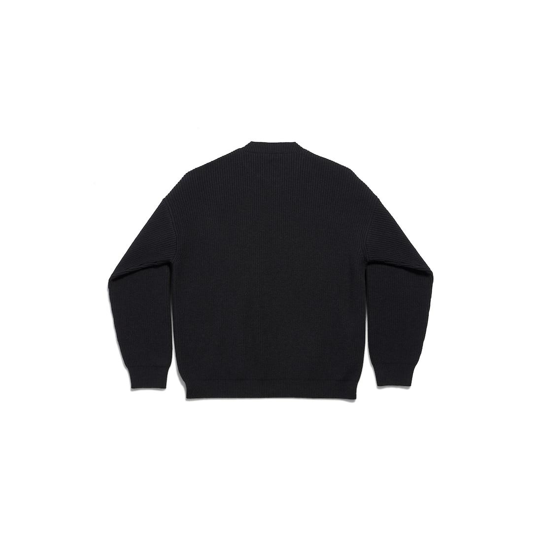 Men's Patch Crewneck Sweater in Black Product Image