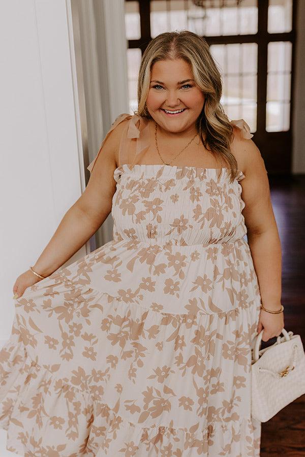 Happy Gatherings Floral Smocked Maxi Dress Curves Product Image