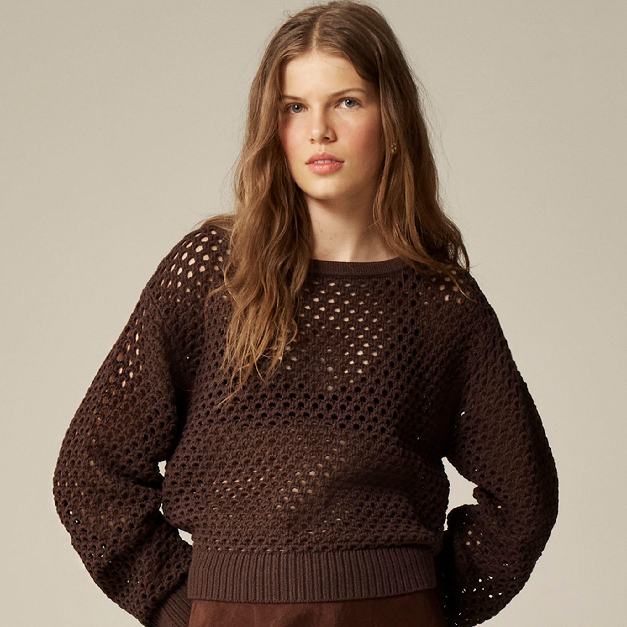 Pointelle boatneck sweater Product Image
