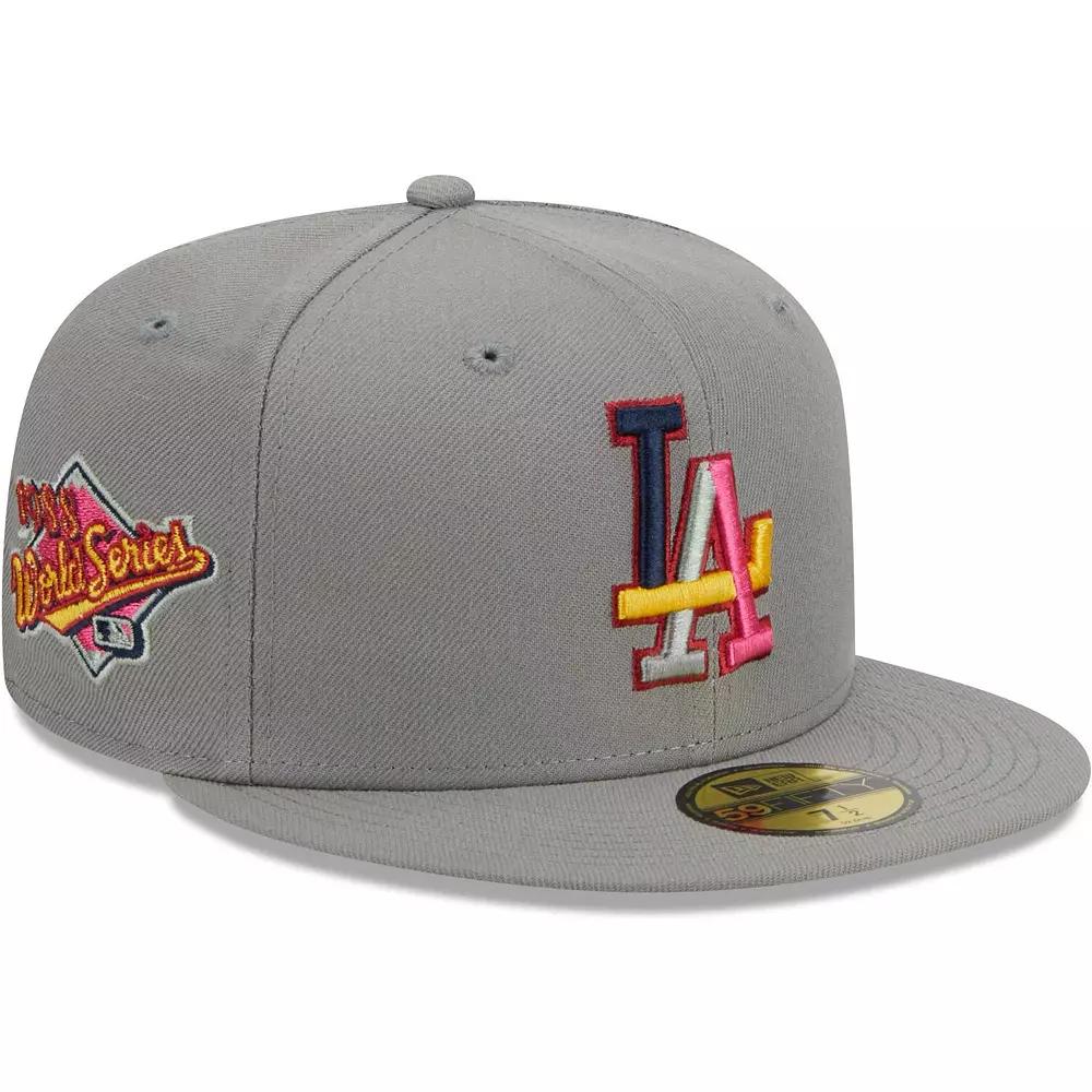Men's New Era Gray Los Angeles Dodgers Color Pack 59FIFTY Fitted Hat,  Product Image