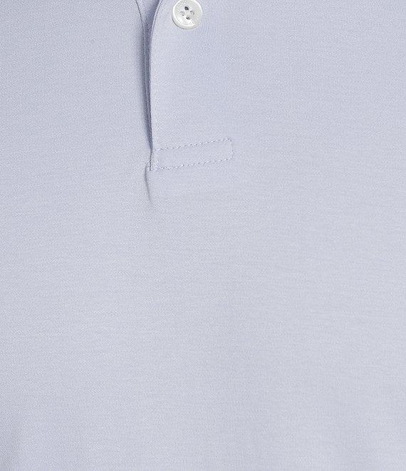 Murano Liquid Luxury Slim Fit Solid Interlock Short Sleeve Polo Shirt Product Image