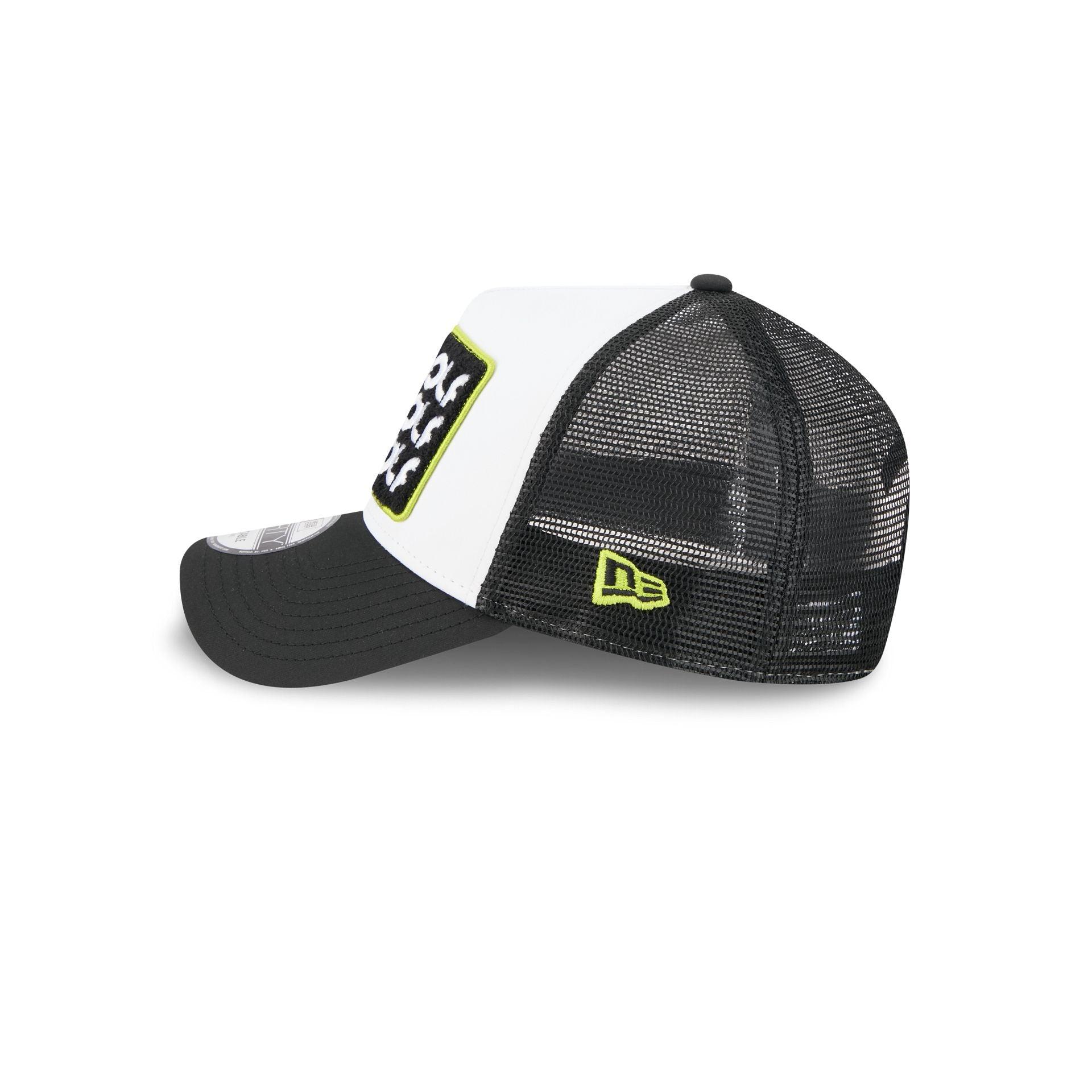 LIV Golf White 9FORTY A-Frame Trucker Hat Male Product Image