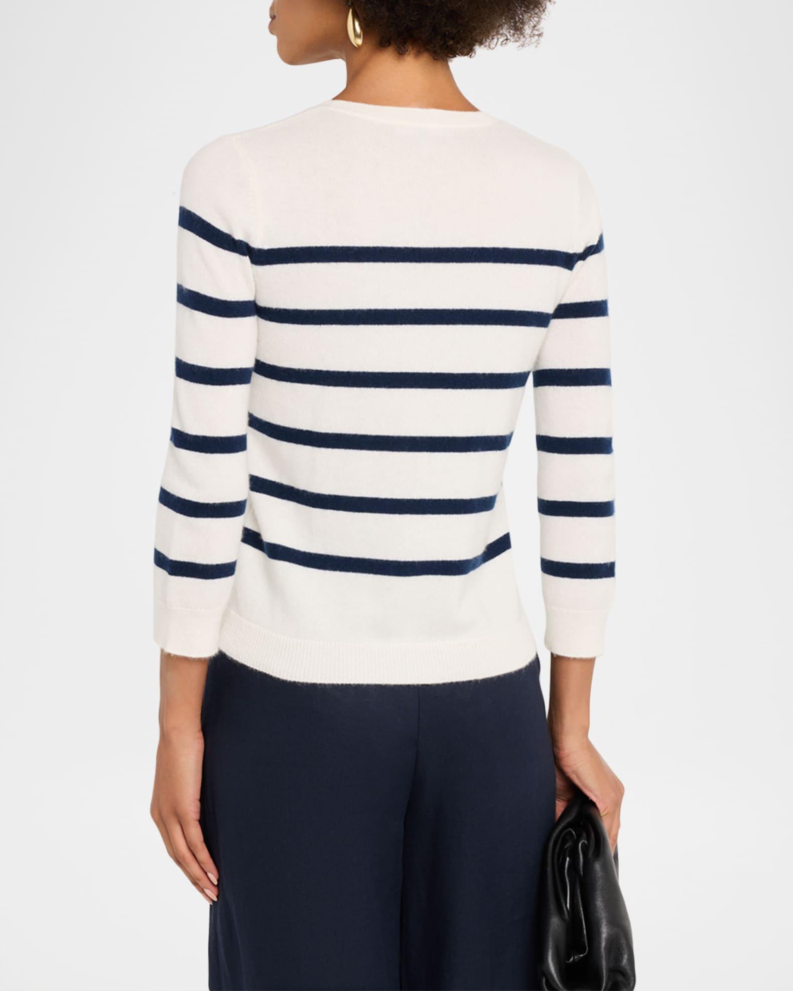 Cashmere Striped Crewneck Product Image