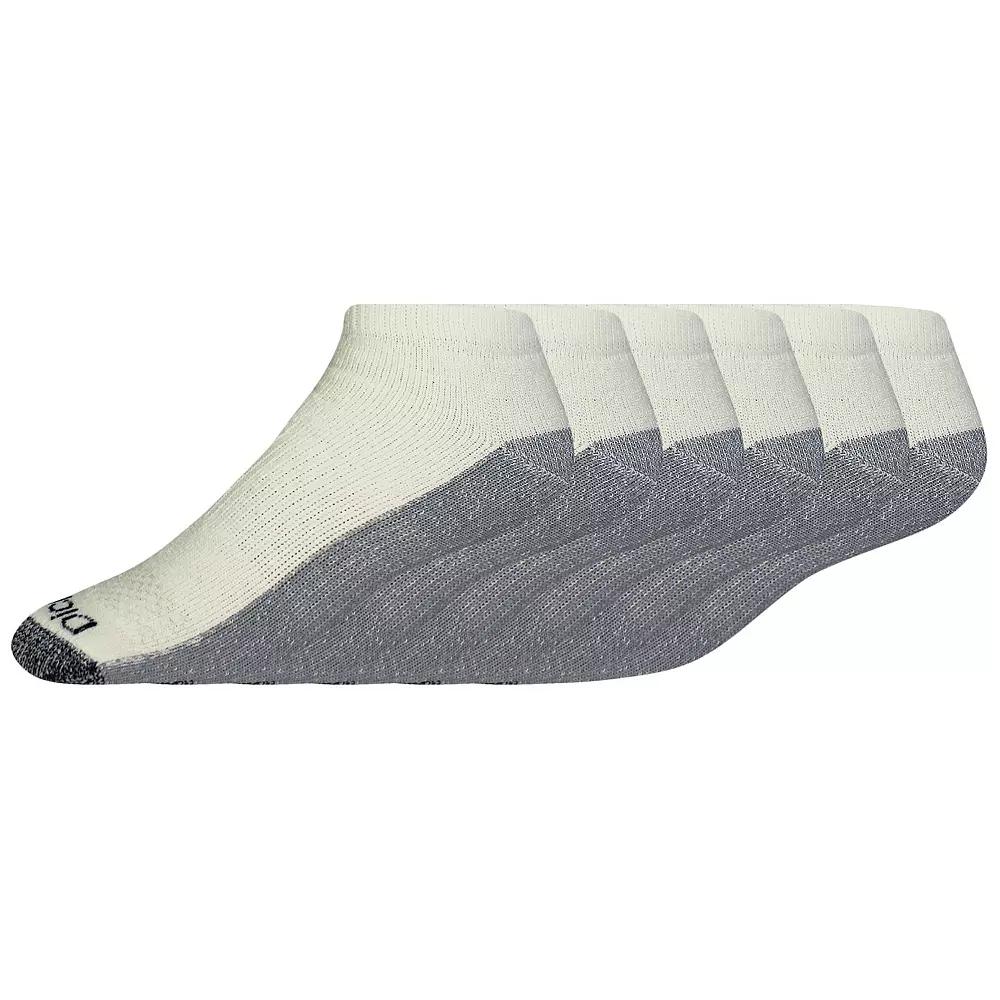 Dickies Men's 6pk Moisture Control Low-Cut Socks - White 6-12 Product Image