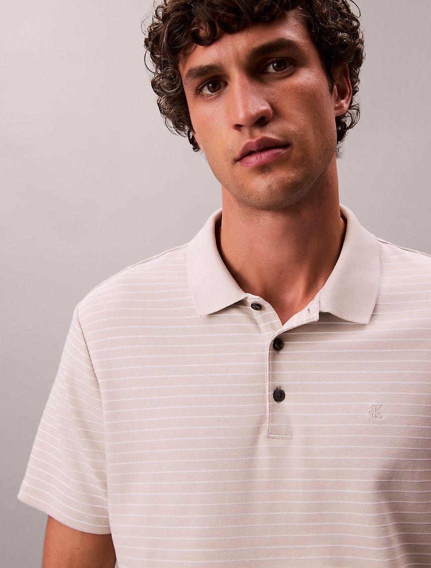 Cotton Blend Stripe Classic Polo Shirt  Product Image