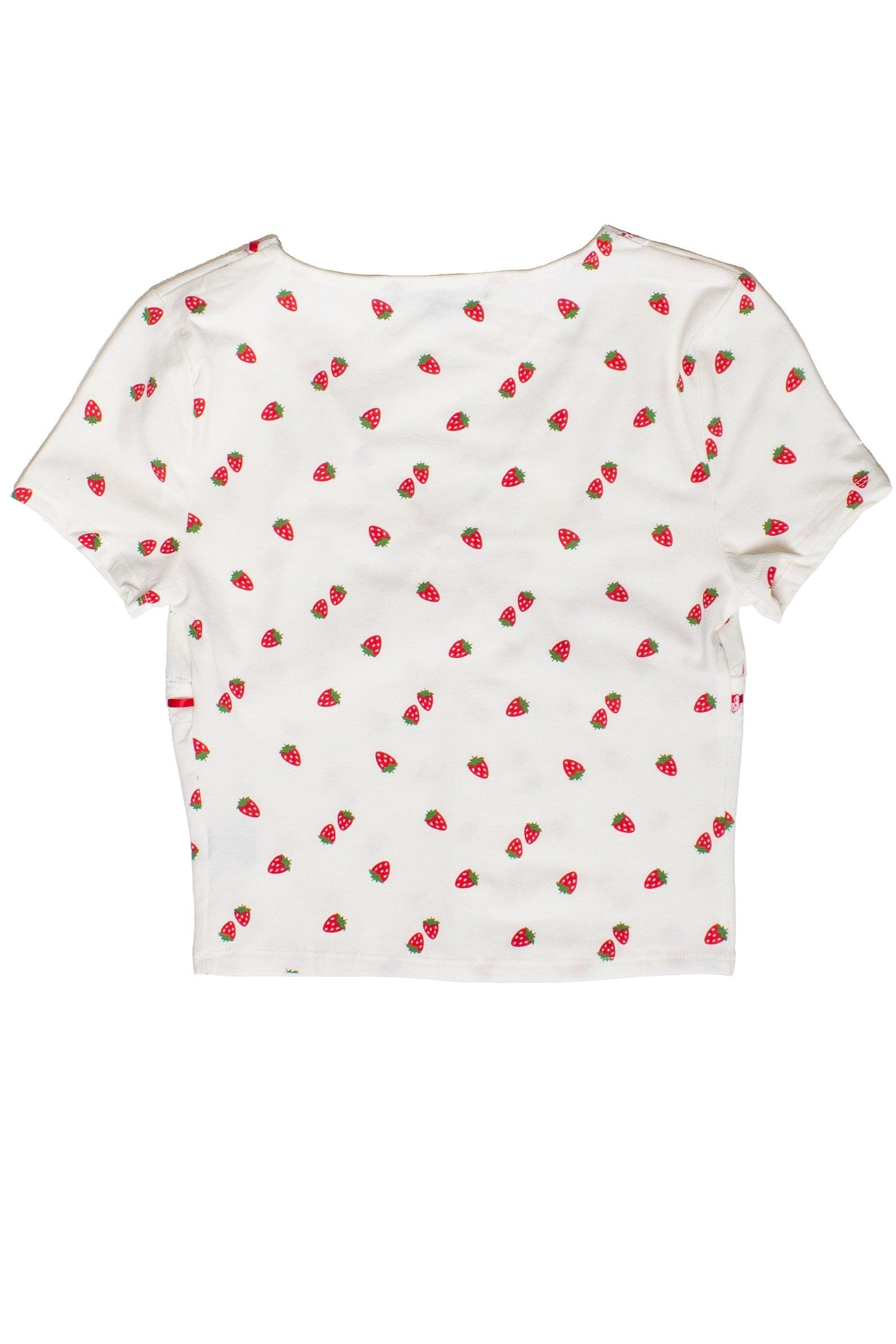 Patterned Ribbon Lace Trim Tee Product Image