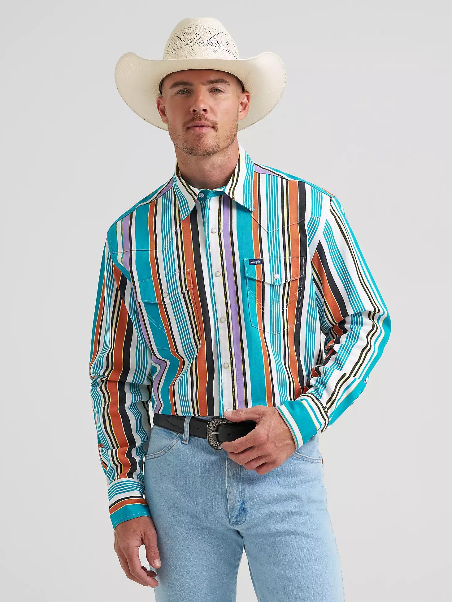 Vintage-Inspired Brushpopper Western Snap Workshirt | Men's SHIRTS | Wrangler® Product Image