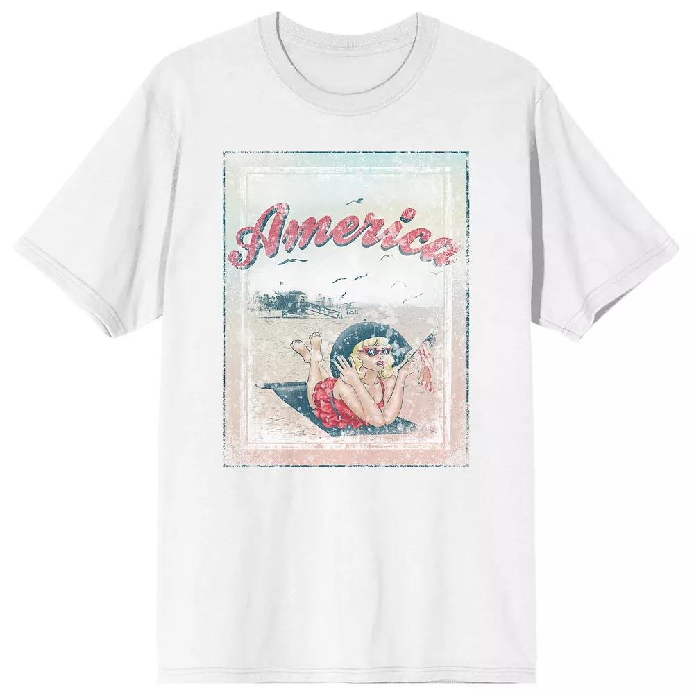 Men's Americana Vintage Pin-Up Graphic Tee,  Product Image