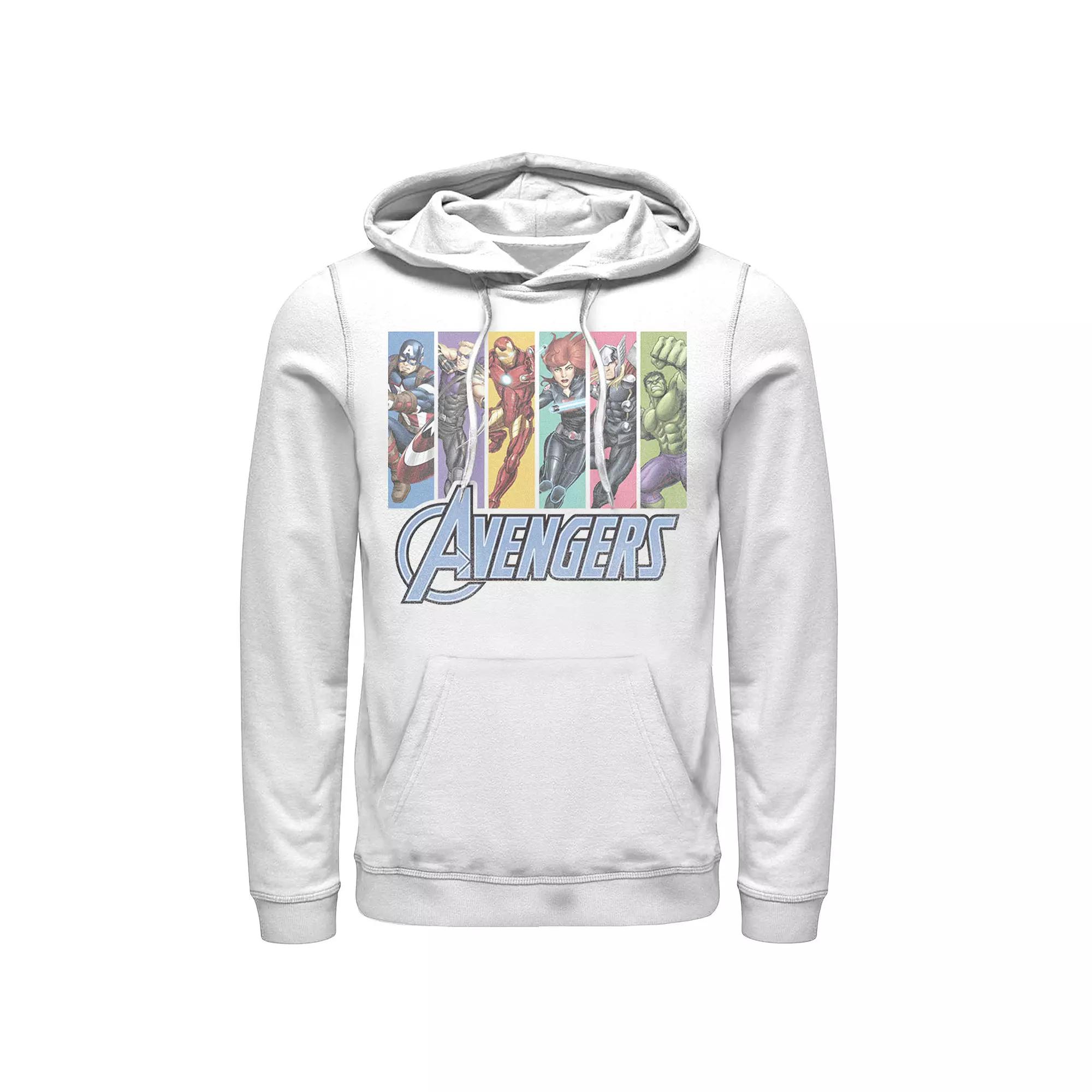 Men's Marvel Avengers Unite Panels Hoodie, Size: Small, White Product Image