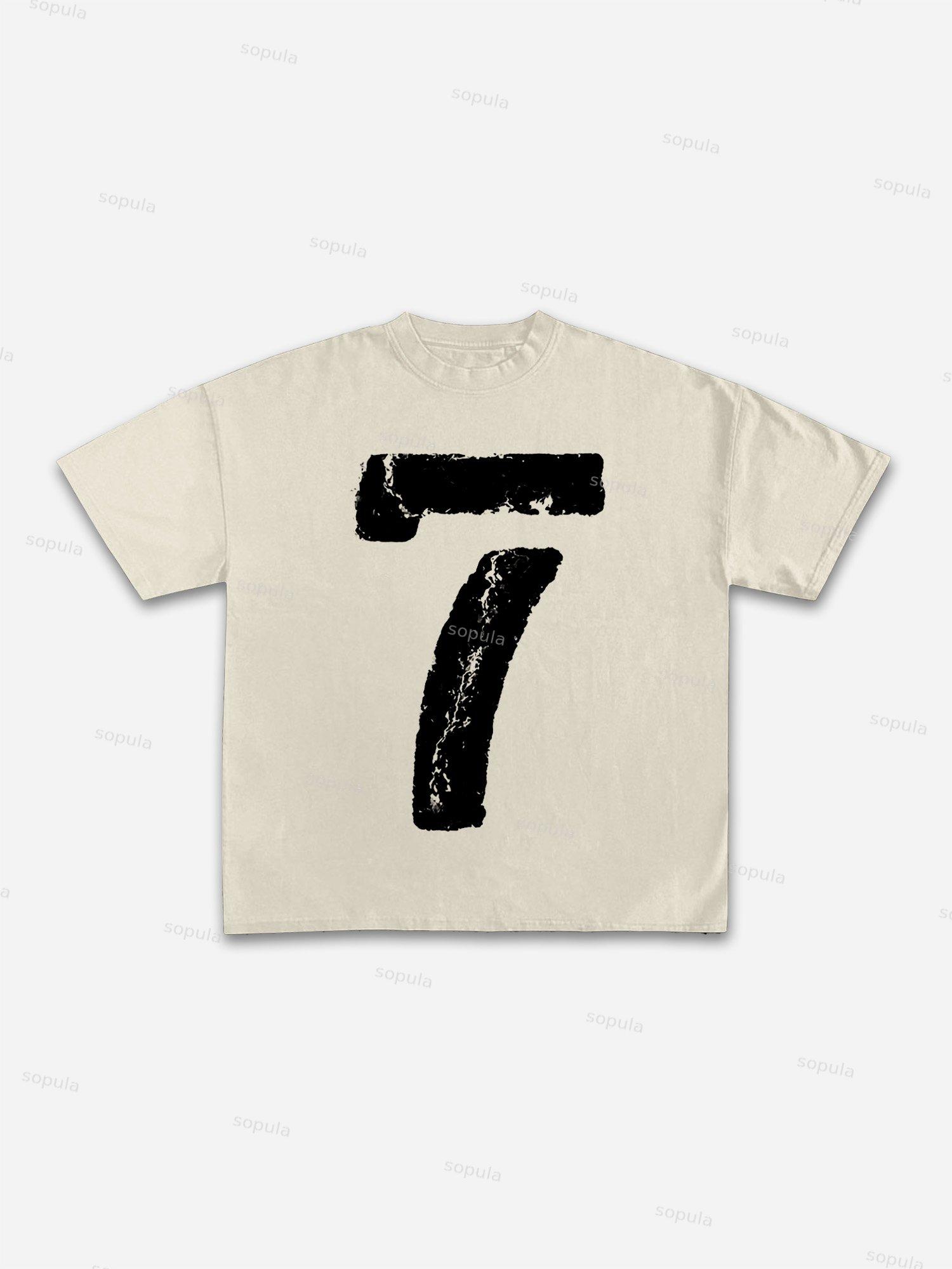 Men's Aged No. 7 Vintage Graphic Cotton T-shirt Product Image