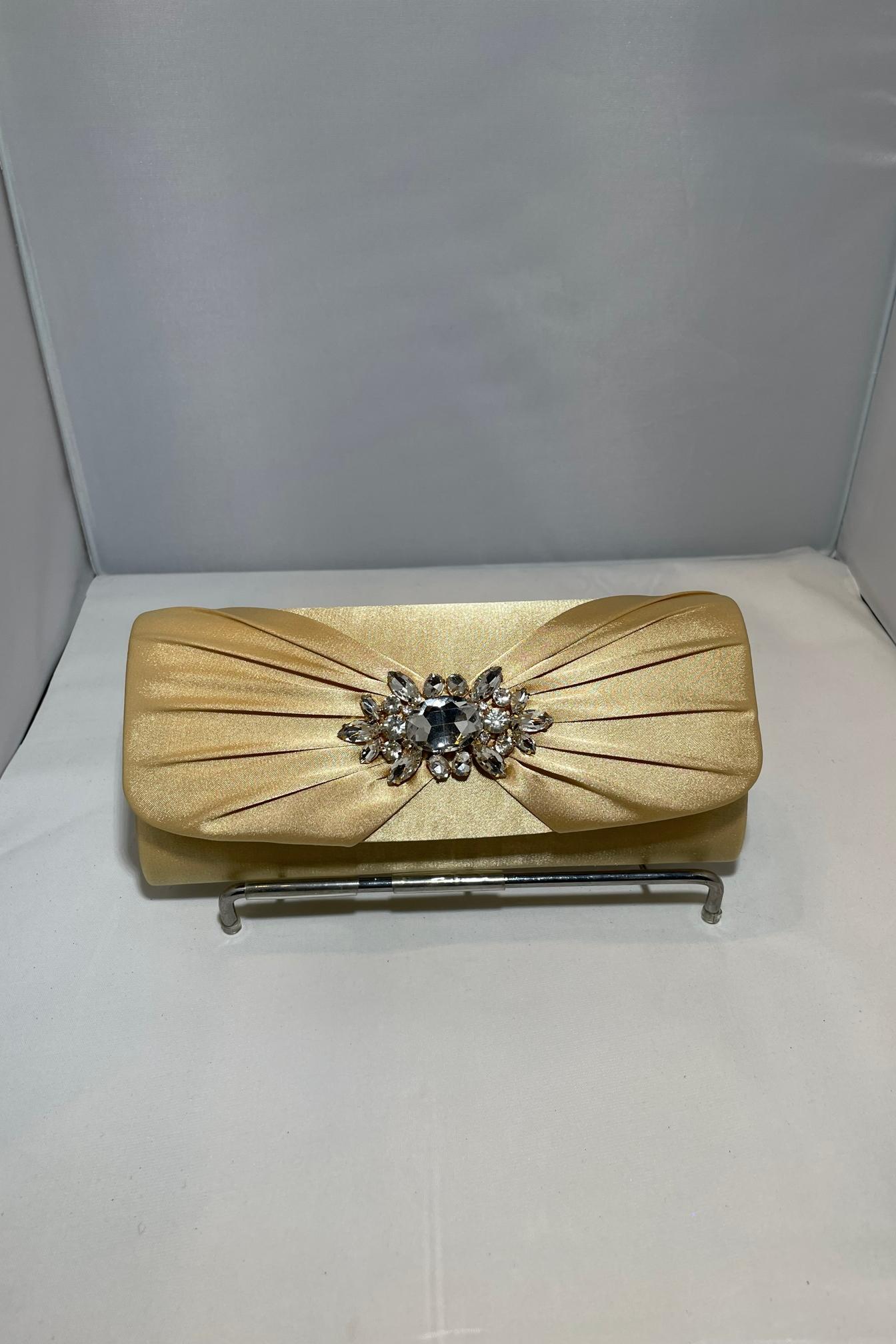 Satin Rhinestone Clutch Product Image