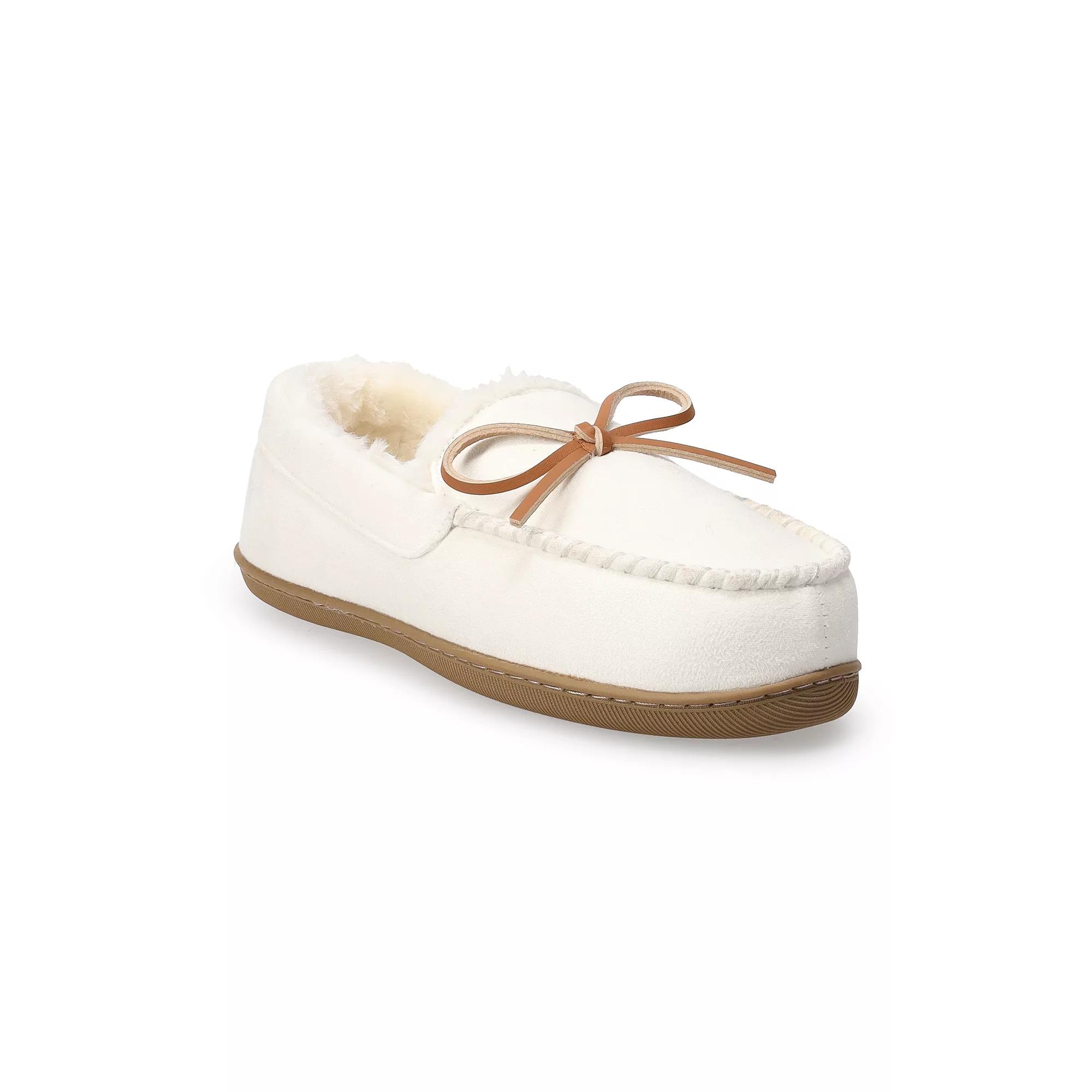 Sonoma Goods For Life® Franz Women's Moccasin Slippers, Size: Small, Ivory Product Image
