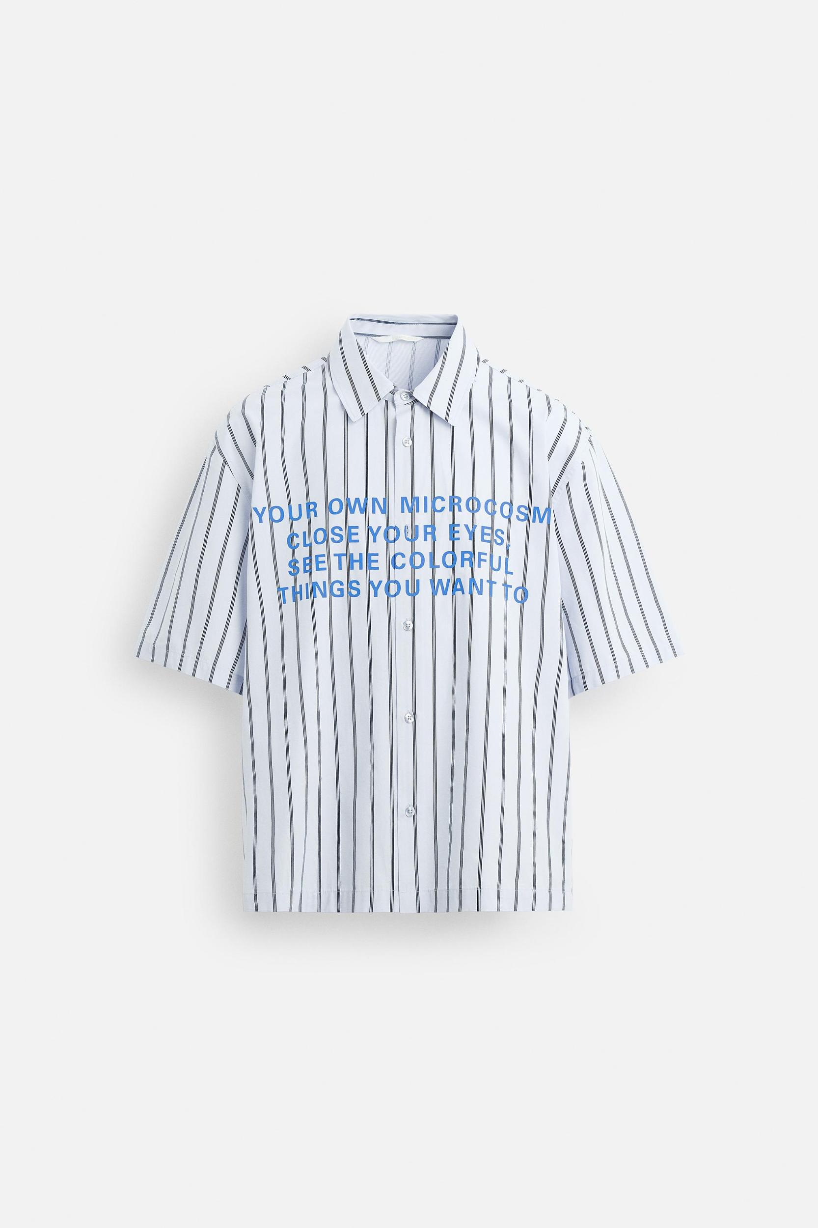 STRIPED TEXT SHIRT Product Image