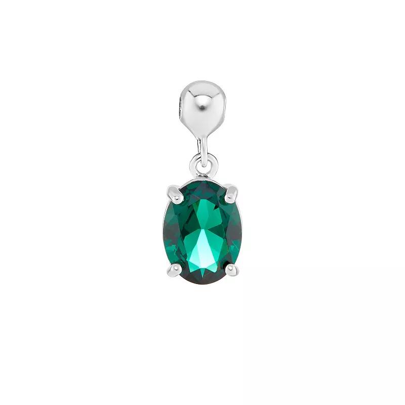 Kendra Scott Davis Sterling Silver Charm in White Diamond | Diamonds Product Image