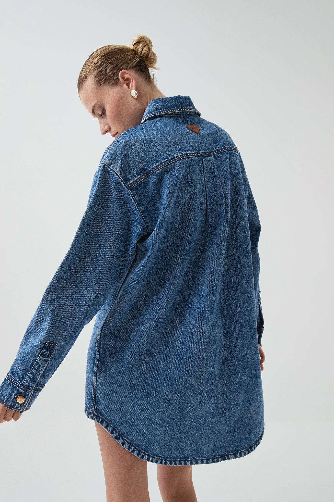 Blues Denim Shirt Dress Product Image