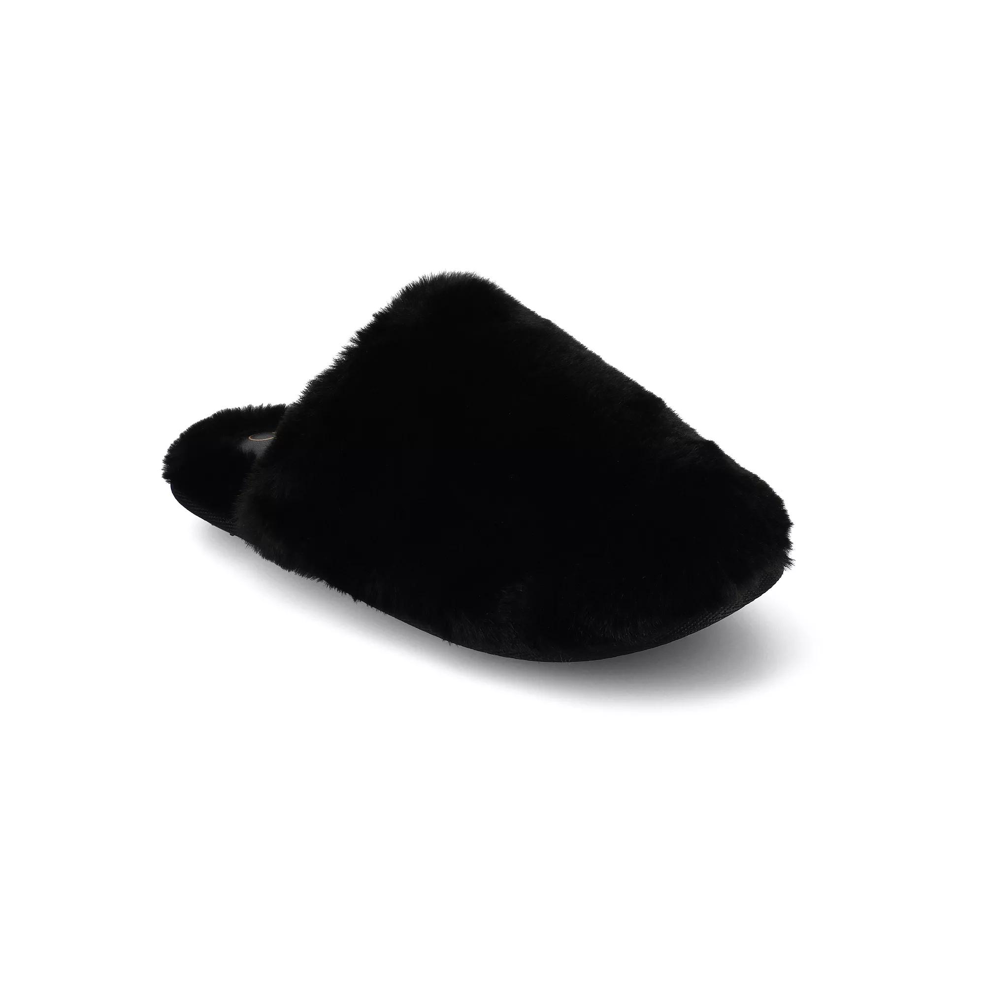 Journee Jayde Women's Plush Cushioned Scuff Slippers,  Product Image