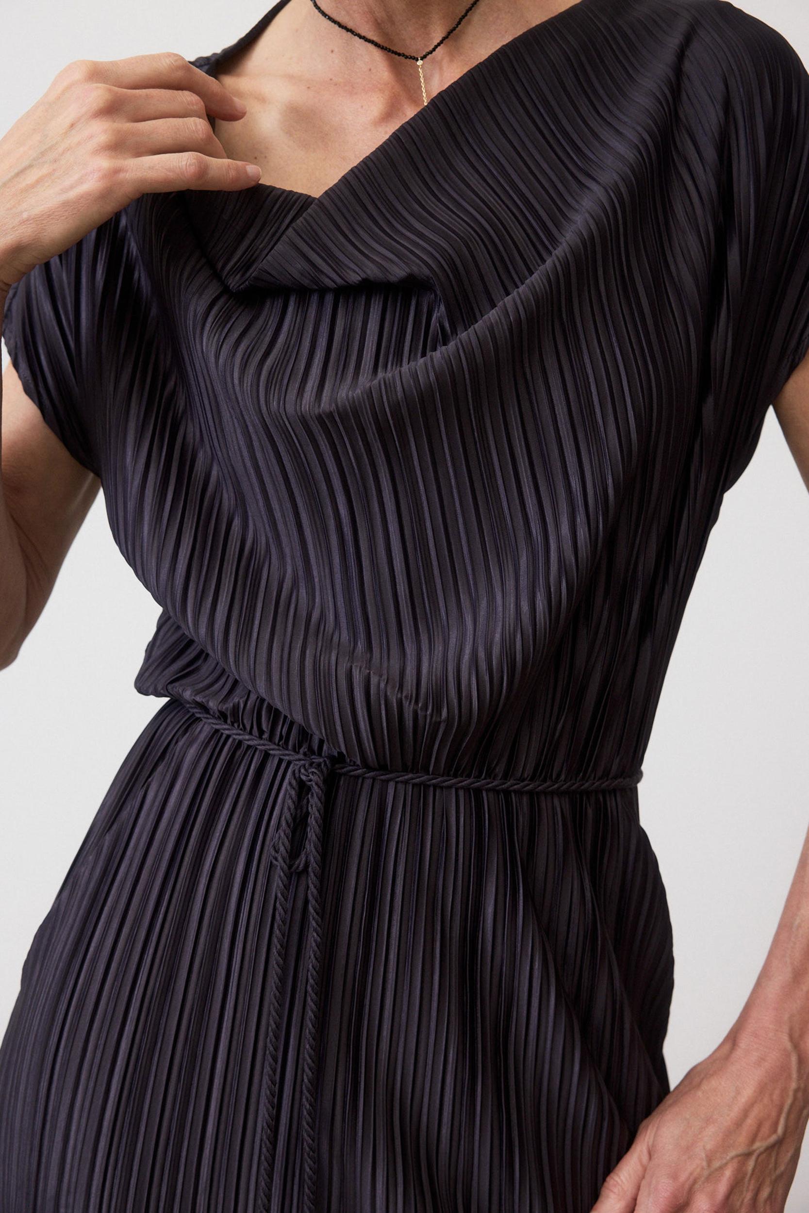 Draped Pleated Maxi Dress Product Image
