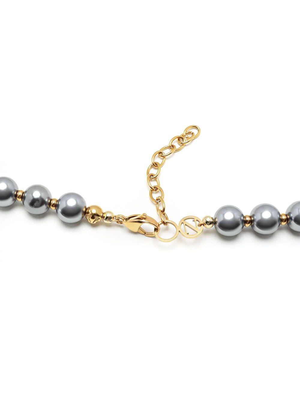 metallic pearl necklace Product Image