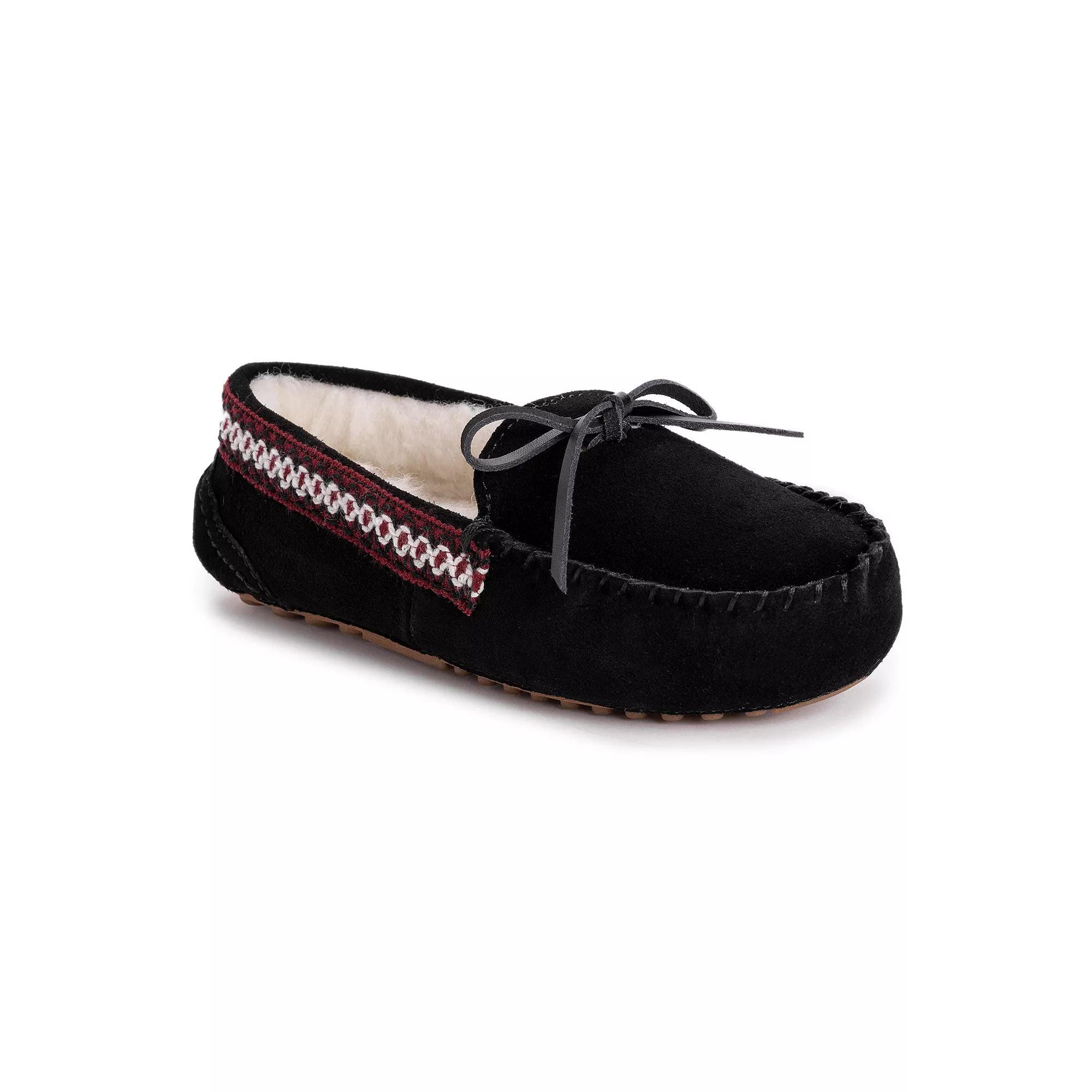 MUK LUKS Jane Womens Suede Moccasin Slippers Product Image