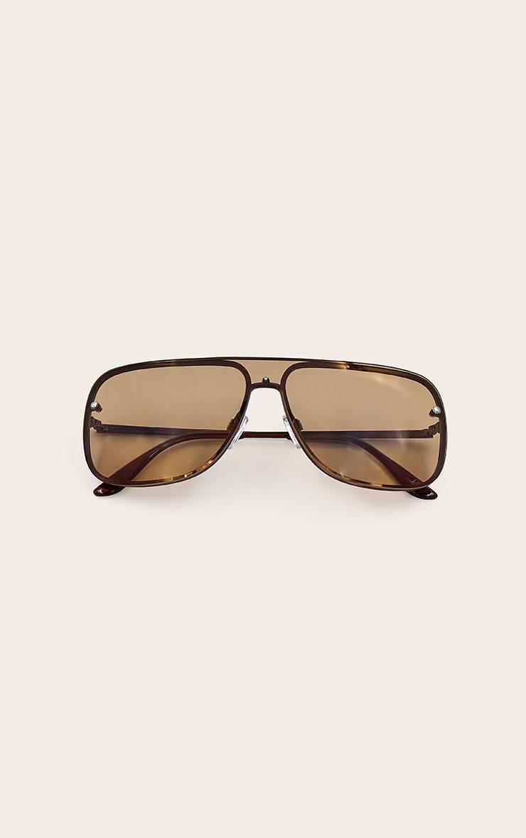Smokey Choc Skinny Aviator Sunglasses Product Image