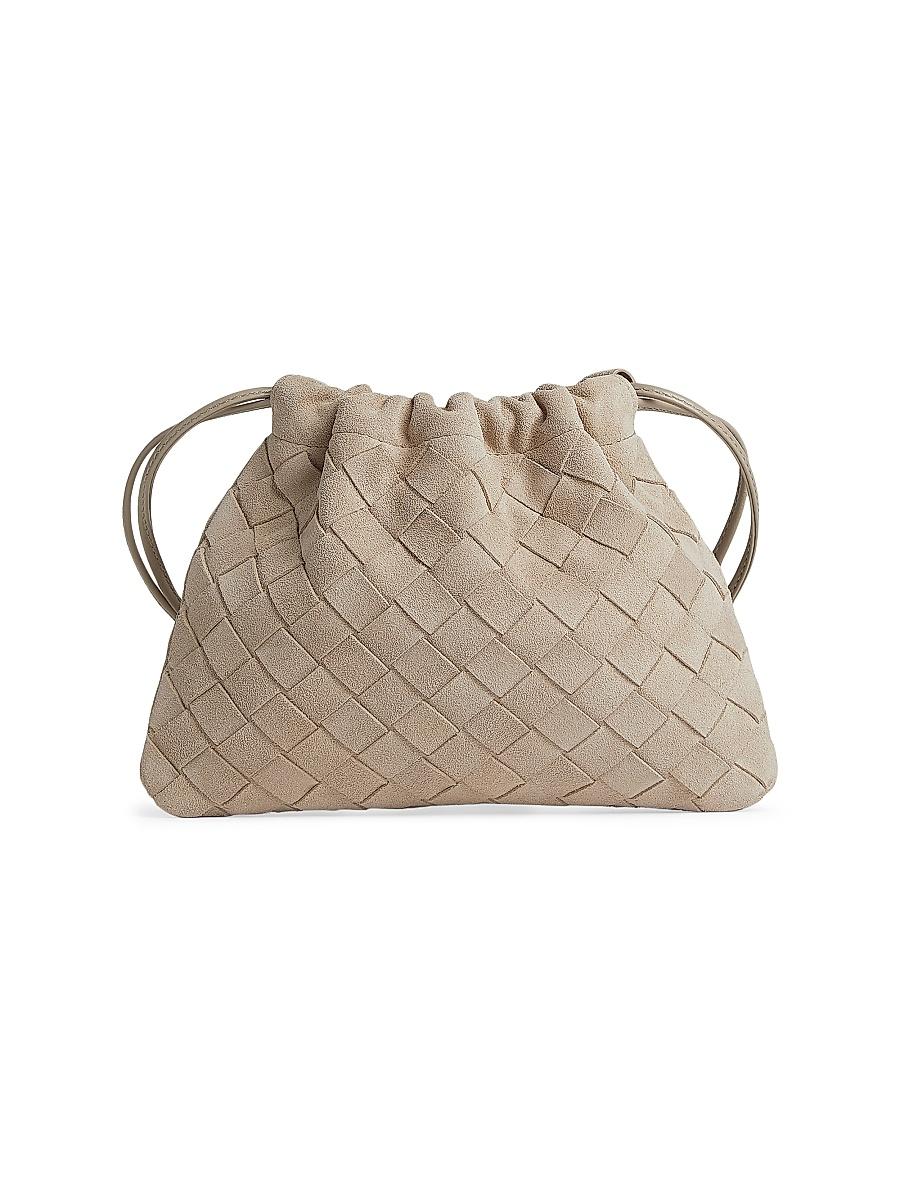 Womens Small Dustbag Intrecciato Leather Shoulder Bag Product Image