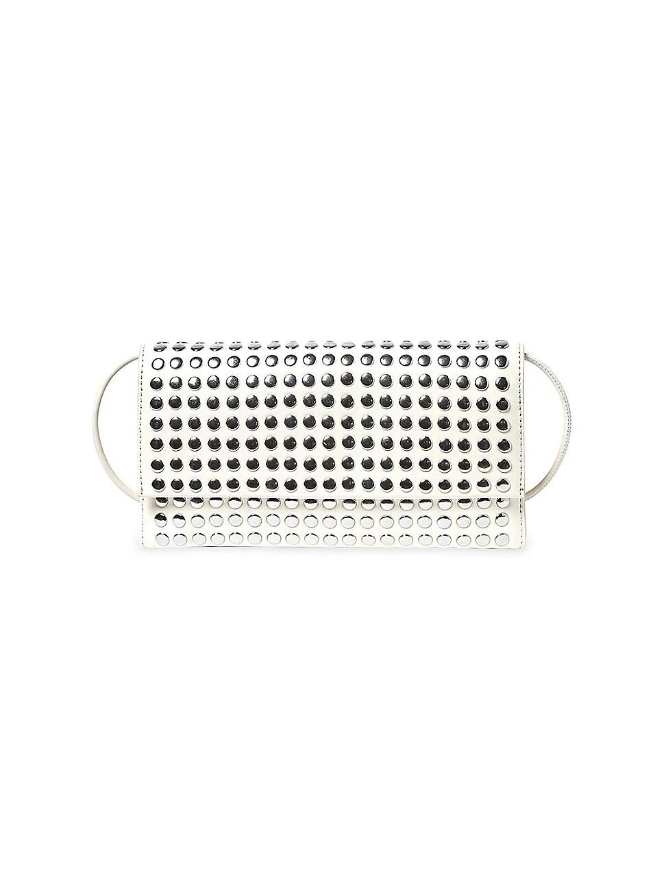 Womens Charlee Studded Leather Clutch Product Image