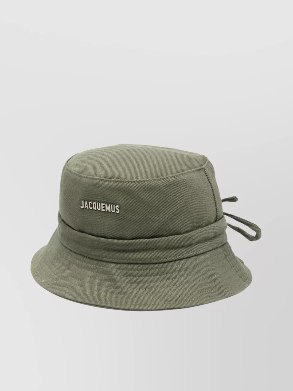 JACQUEMUS Gadjo Bucket Hat Featuring Bow Detailing In Green Product Image