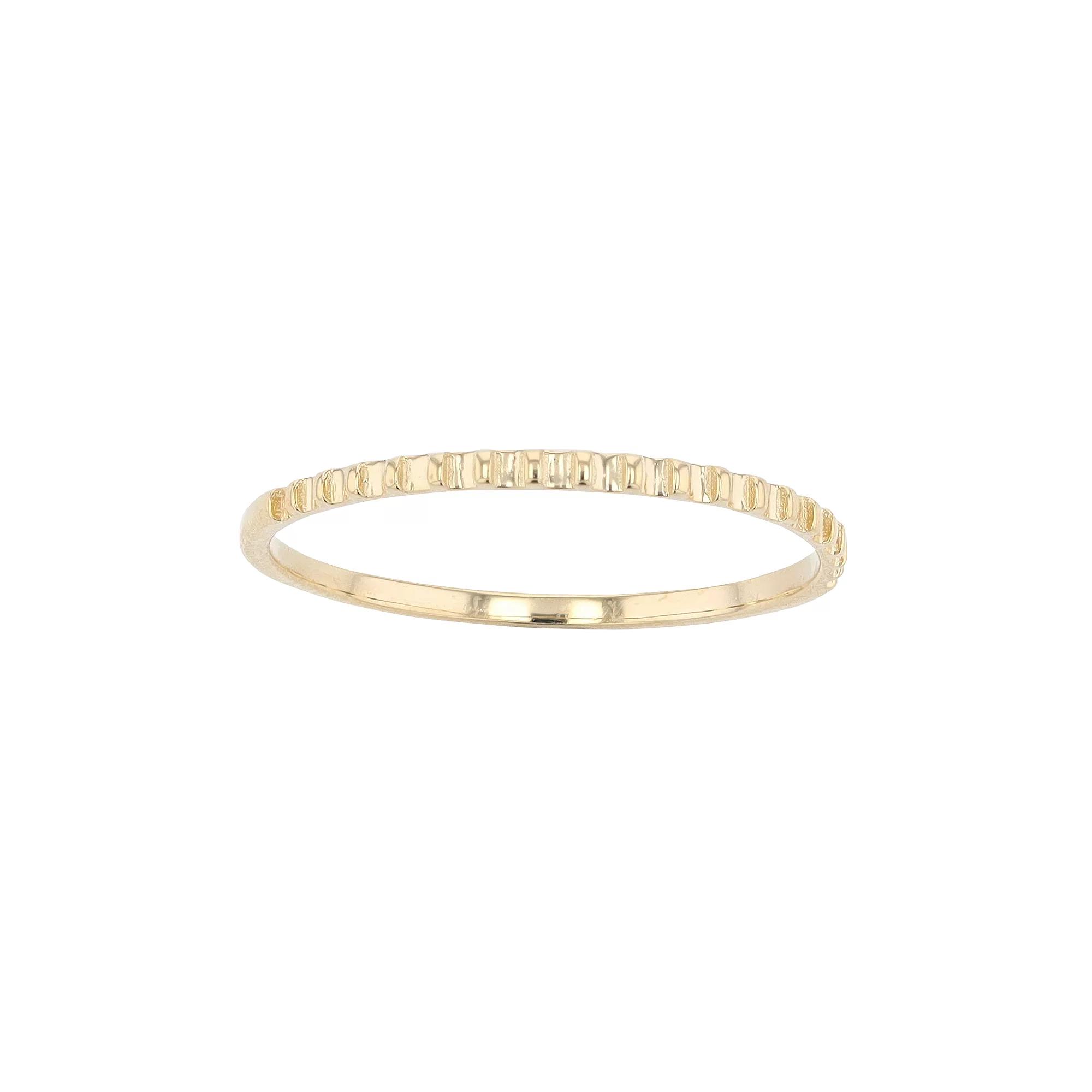 Au Naturale 14k Gold Ribbed Band Ring, Womens Product Image